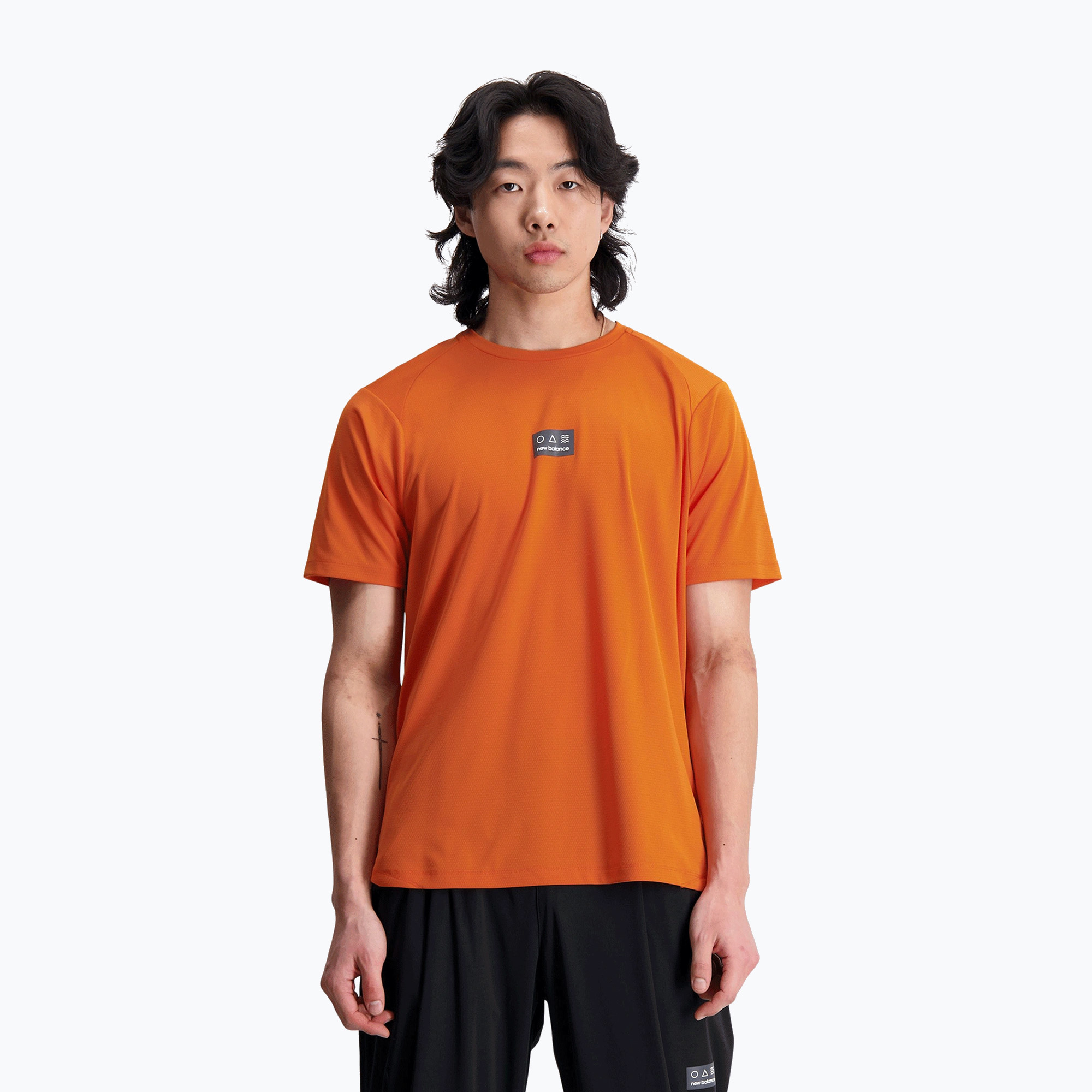 Herren New Balance Impact Run AT N-Vent cayenne Laufshirt (Impact Run AT N-Vent MT23277CEN)