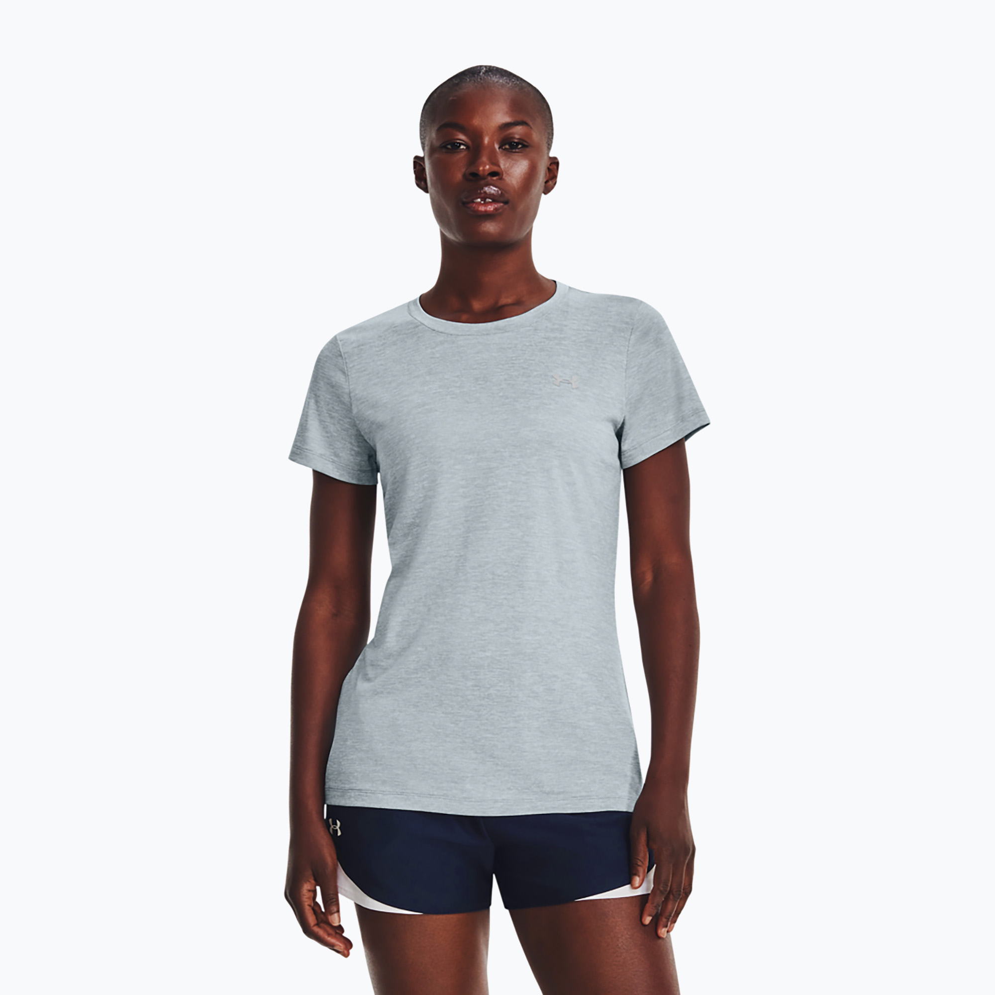 Under Armour Tech SSC Damen Trainings-T-Shirt Hafenblau/Kies/Metallic Silber (Tech SSC - Twist 1277206)