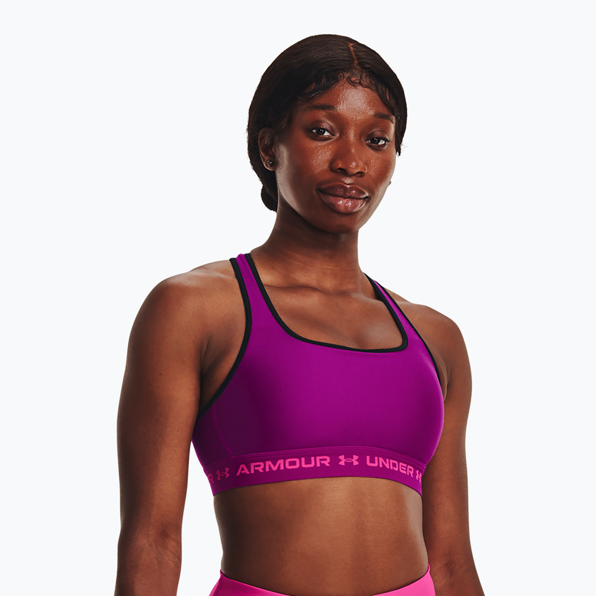 Under Armour Crossback Mid mystisch magenta / silber rosa Fitness-BH (Crossback Mid 1361034)