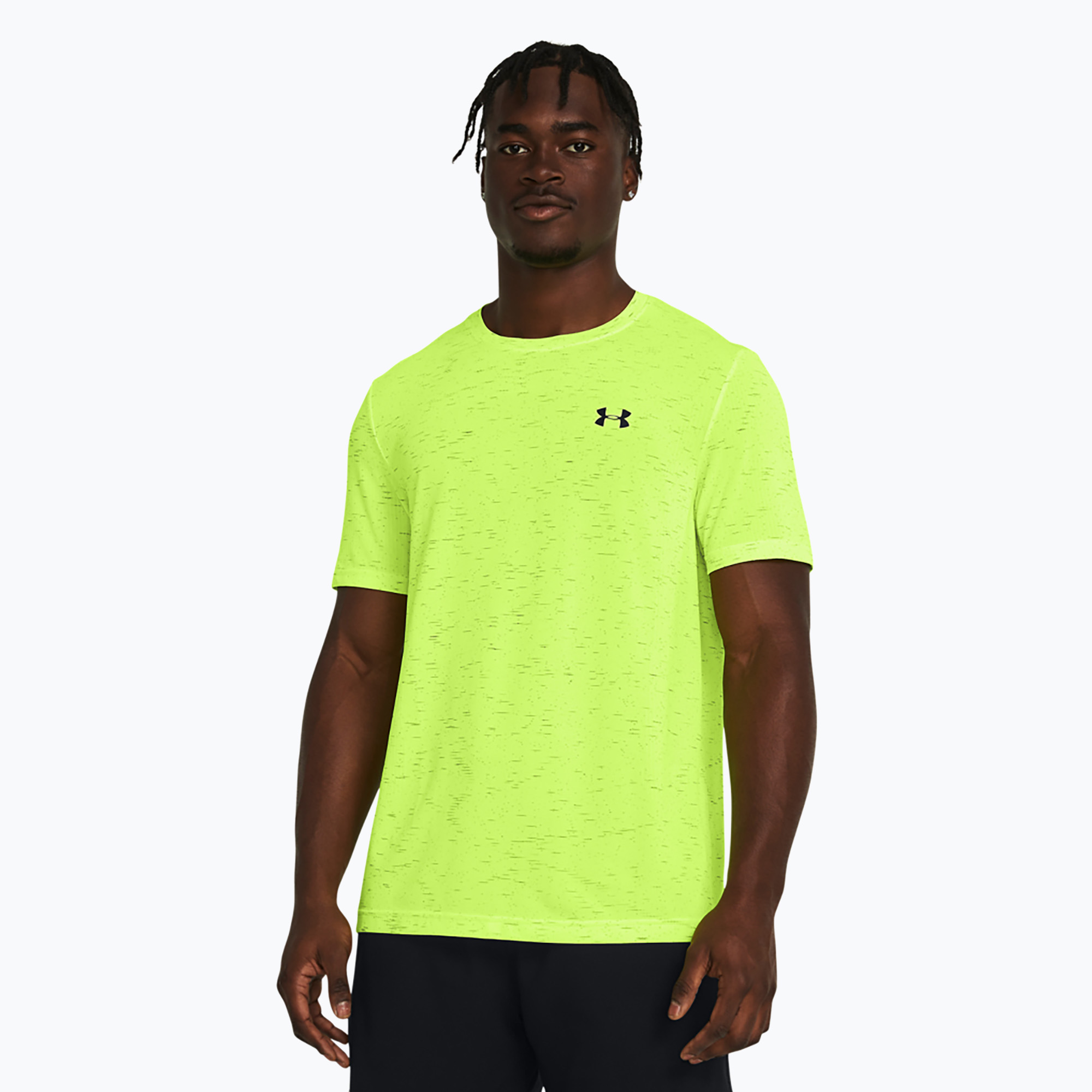 Under Armour Vanish Seamless T-Shirt für Männer mit hoher Sichtbarkeit gelb/schwarz (Vanish Seamless 1382801-731)