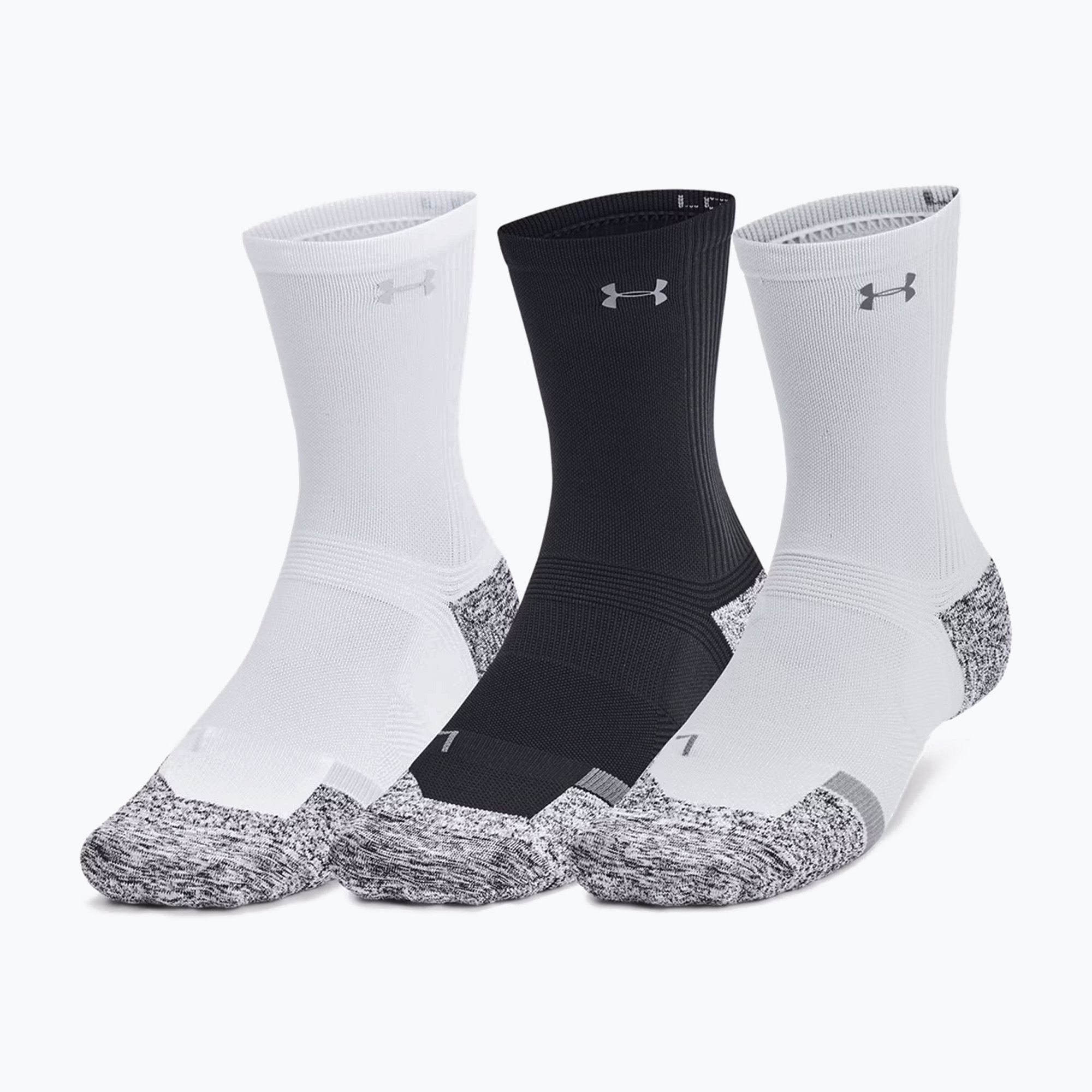 Under Armour AD Pro Mid Socken 3 Paar schwarz/weiß/Casterock (AD Pro Mid 3 1387048-001)