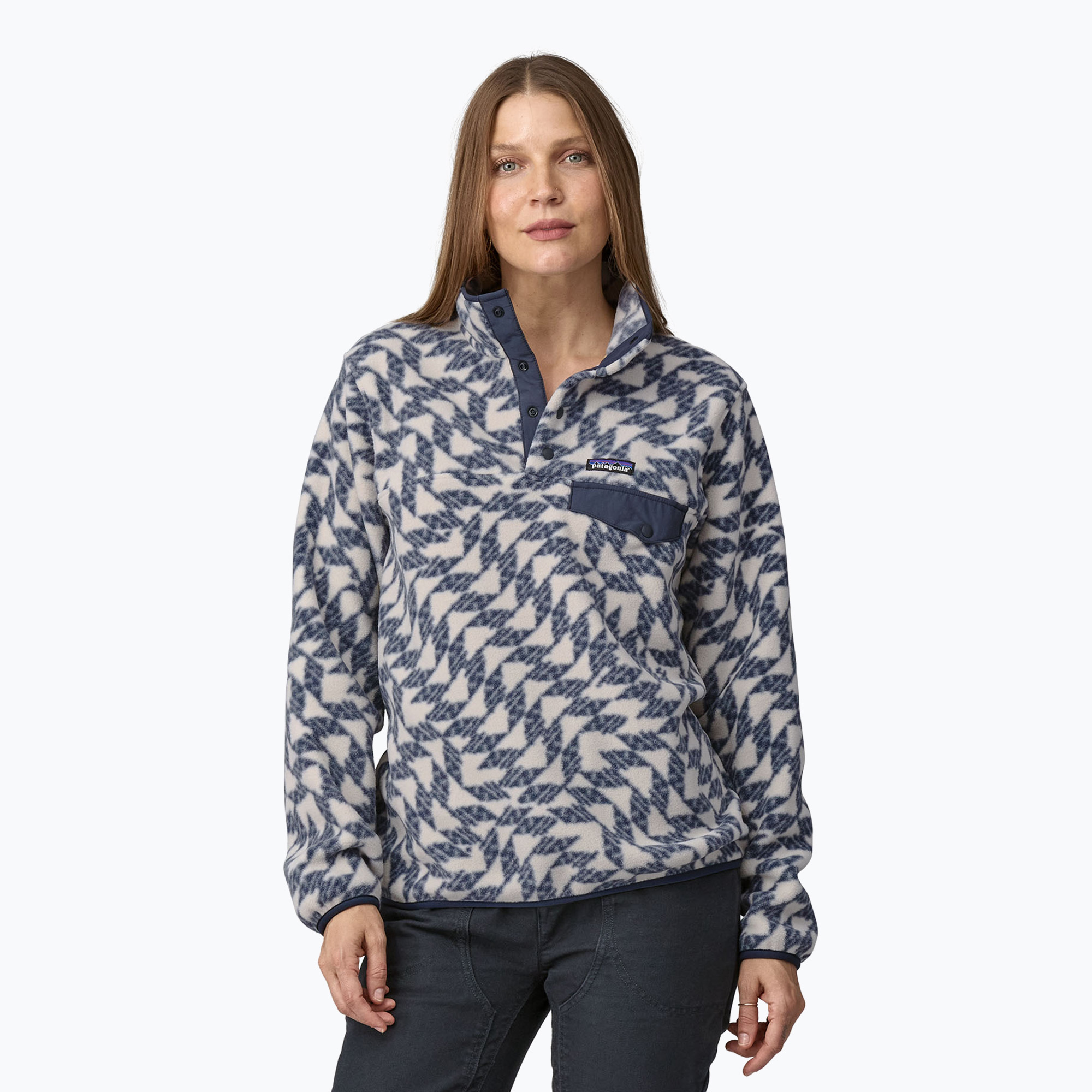 Patagonia Damen-Trekking-Sweatshirt LW Synch Snap-T P/O synched flight small/natural (LW Synch Snap-T P/O 25455)