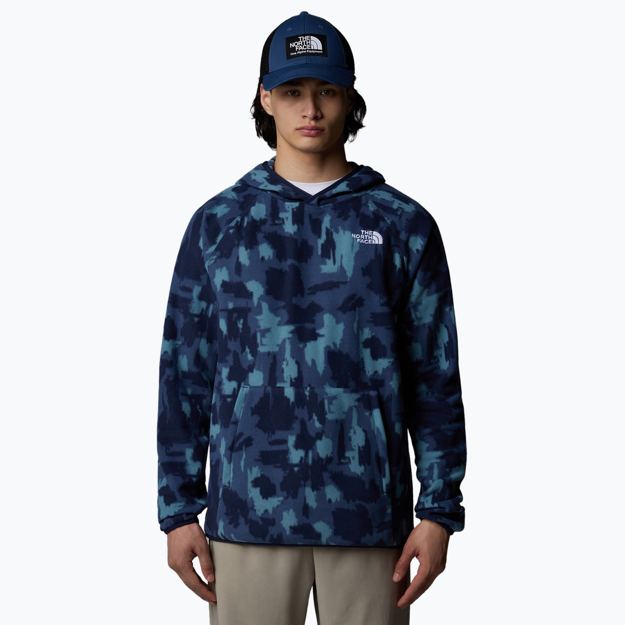 Herren Sweatshirt The North Face Mountain Athletics Fleece Print Gipfel navy aop print (Mountain Athletics Fleece Print NF0A893J6VI1003)