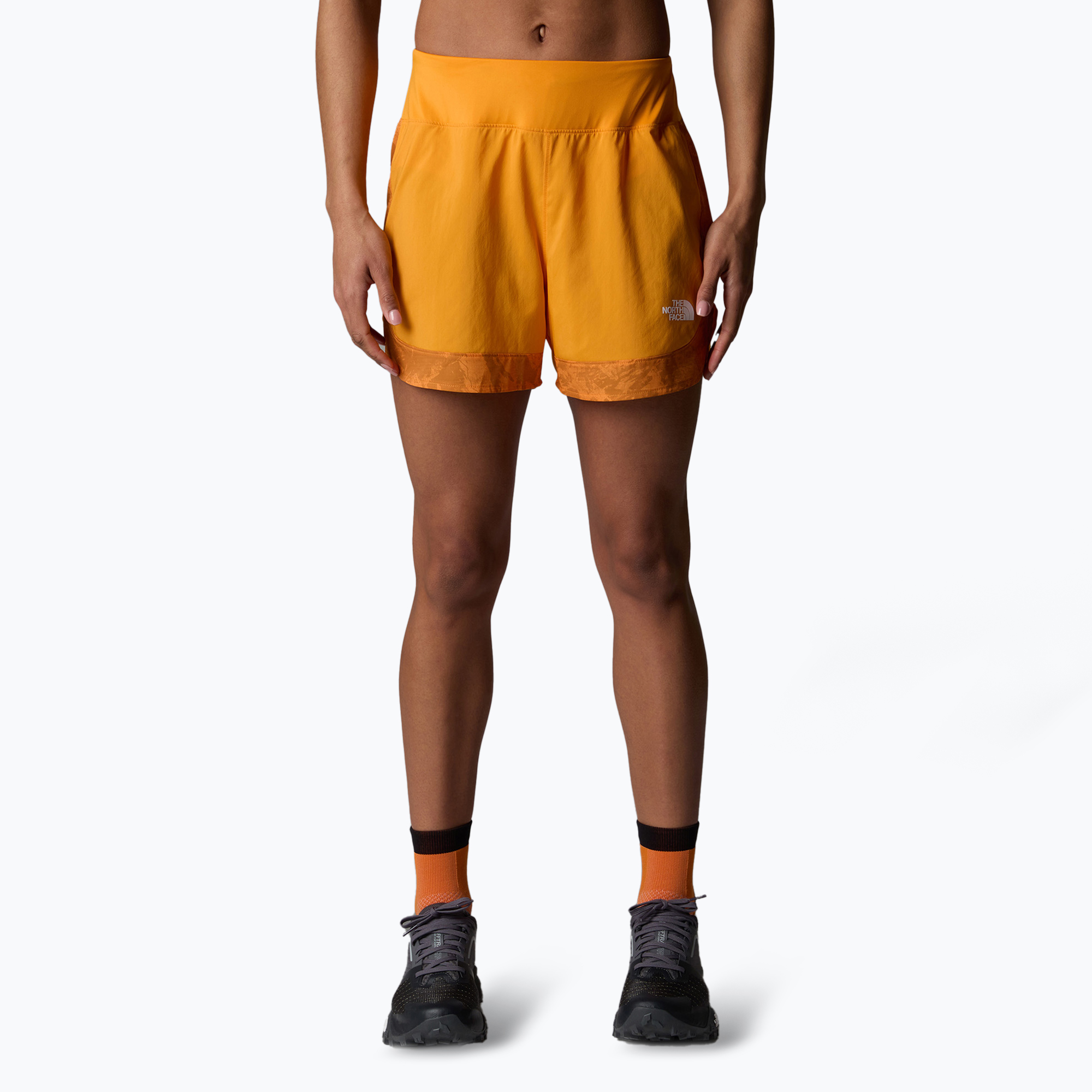 Damen Laufshorts The North Face Sunriser 4" apricot Glasur Berg (Sunriser 4" NF0A88SE7OA1)