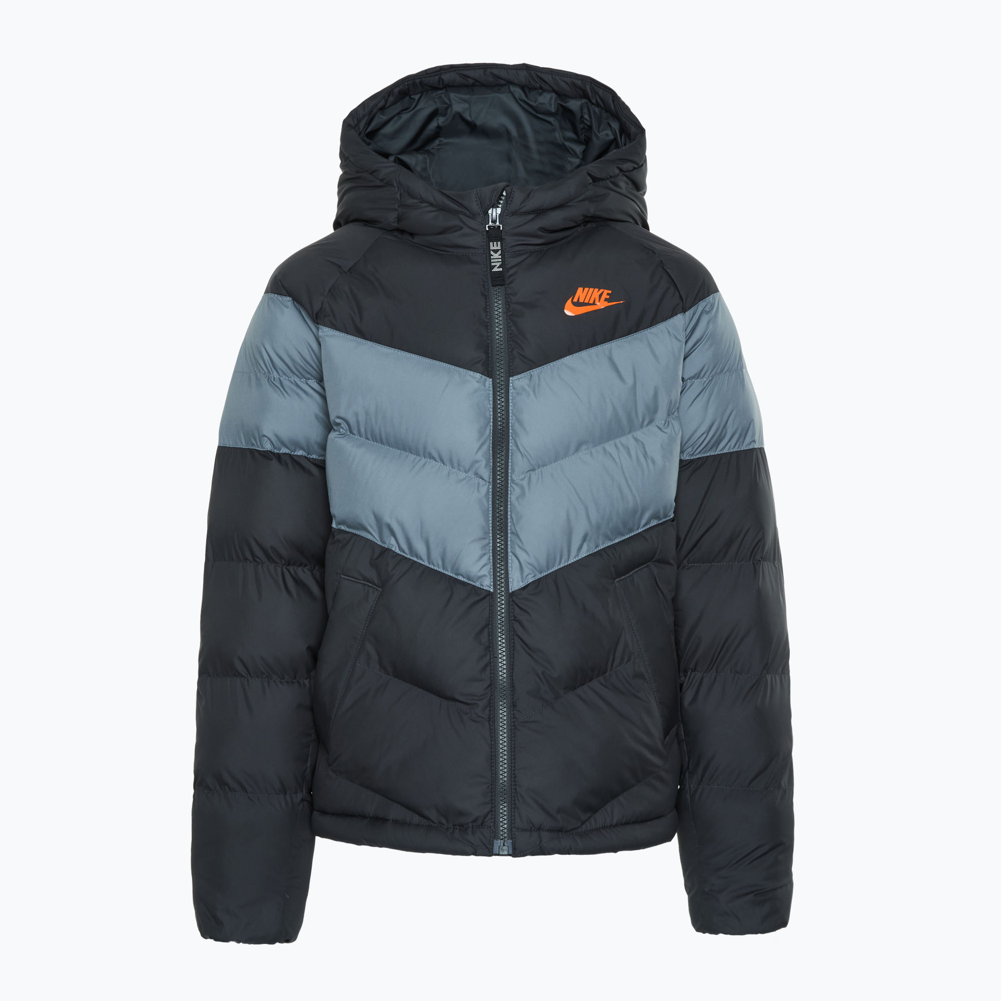Nike Sportswear Big Kids Synthetische Anthrazit/ Cool Grey/ Safety Orange Jacke (Sportswear Big Kids Synthetic FN7730-060)
