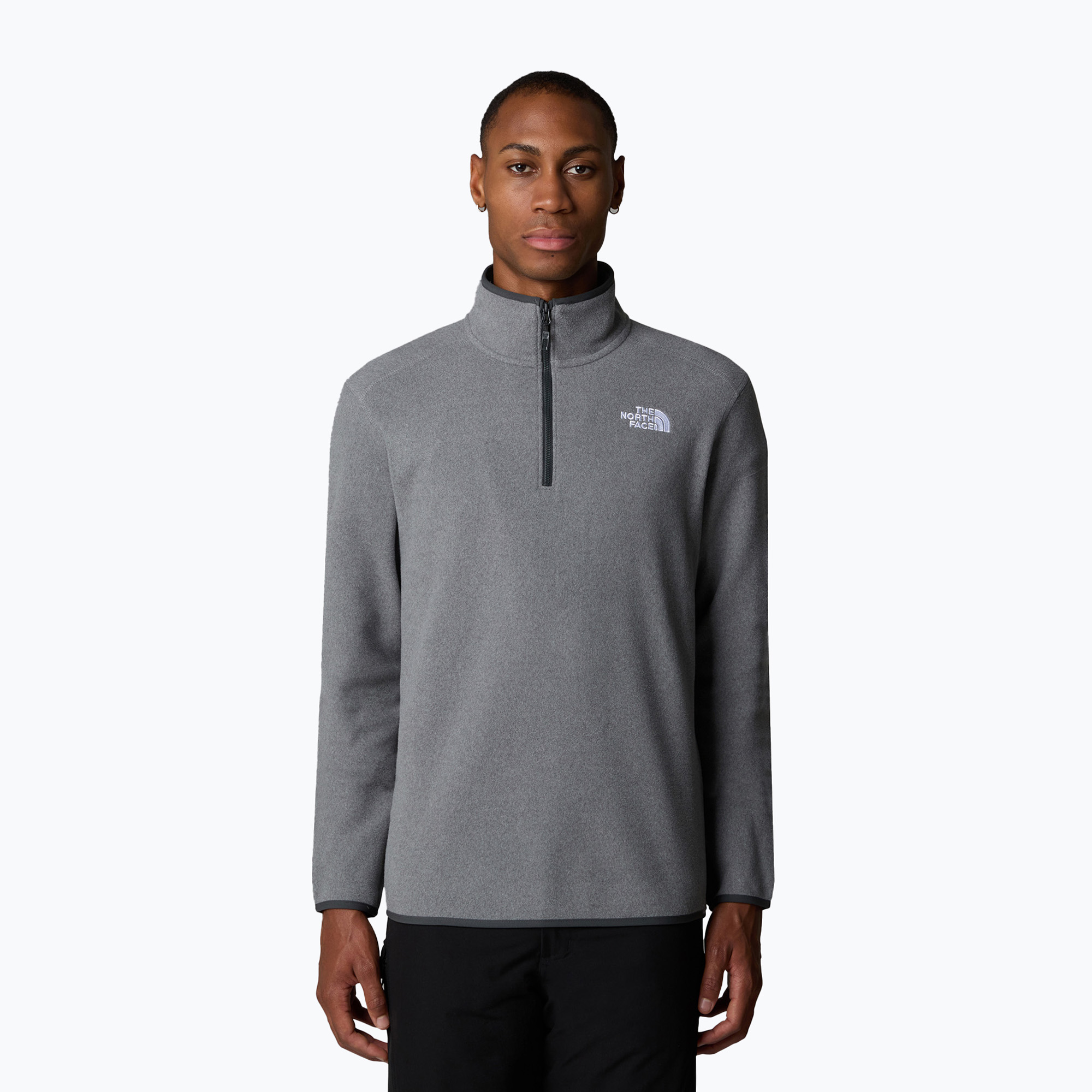 Herren Sweatshirt The North Face 100 Glacier 1/4 Zip mittel grau heather (100 Glacier 1/4 Zip NF0A855W4HJ)