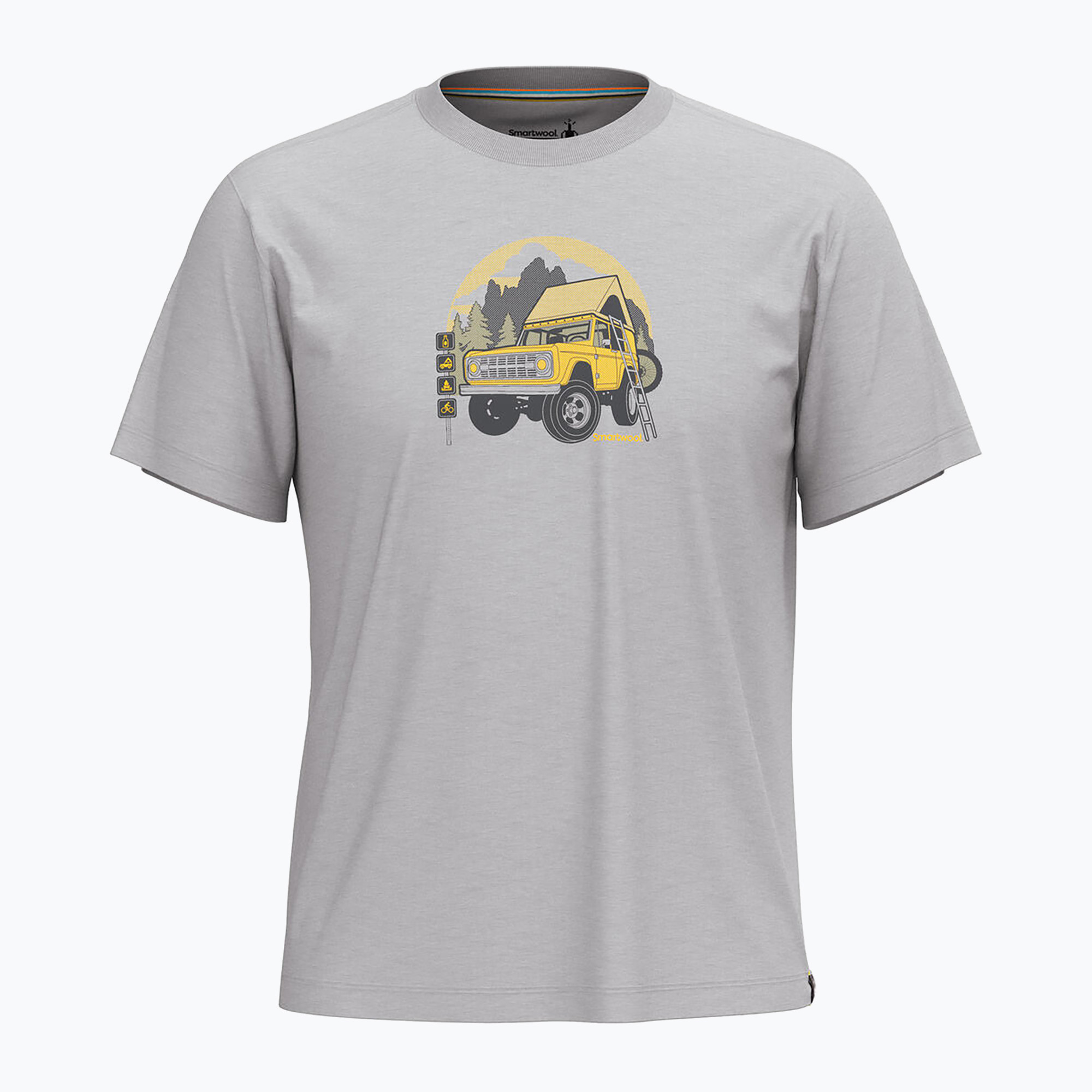 Trekking-Shirt Smartwool Long Weekend Graphic Tee light gray heather (Long Weekend Graphic Tee SW002757545)