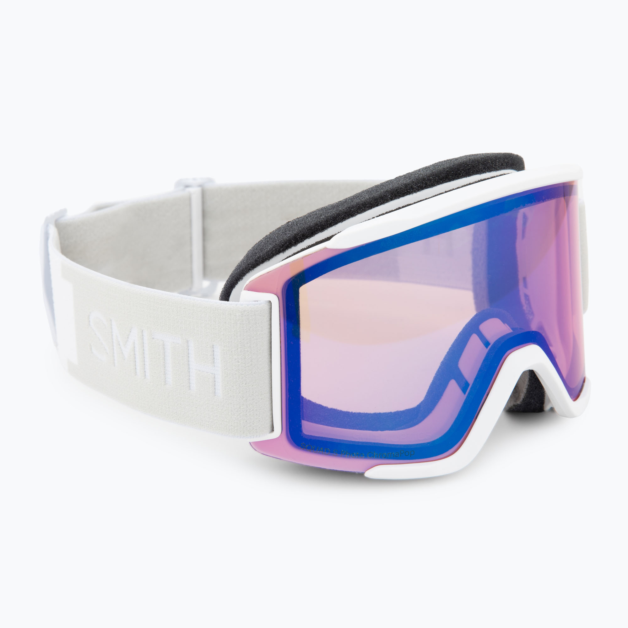 Skibrille Smith Squad S white vapor/chromapop pro photochromic blue mirror