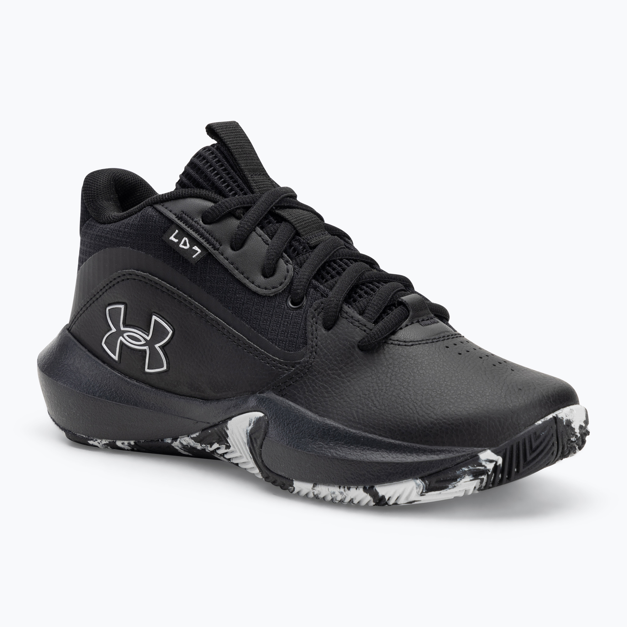 Under Armour GS Lockdown 7 Kinder-Basketball-Schuhe schwarz/schwarz/metallisch Silber