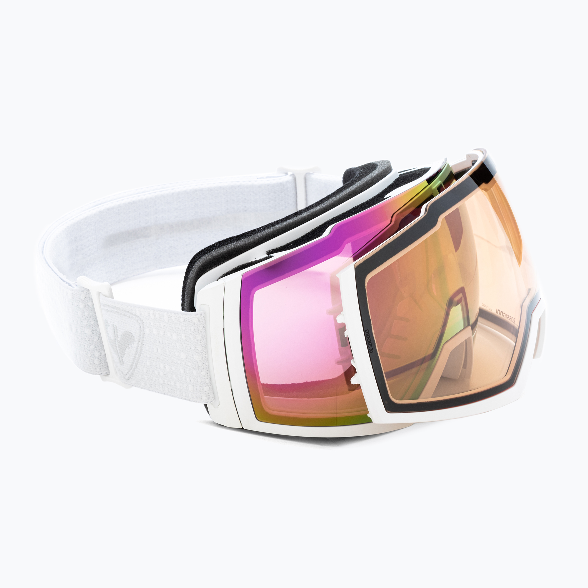 Skibrille Rossignol Magne'lens white/pink miror/silver miror (Magne'Lens W RKKG402)
