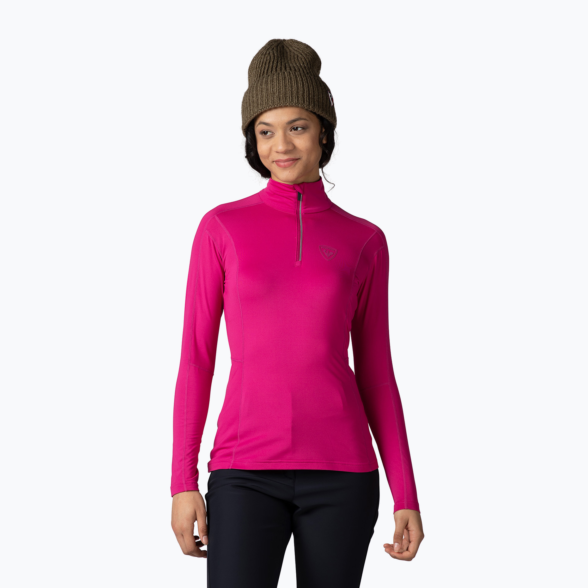Damen Thermo-Sweatshirt Rossignol Classique 1/2 Zip Orchidee rosa (Classique 1/2 Zip RLMWL08)