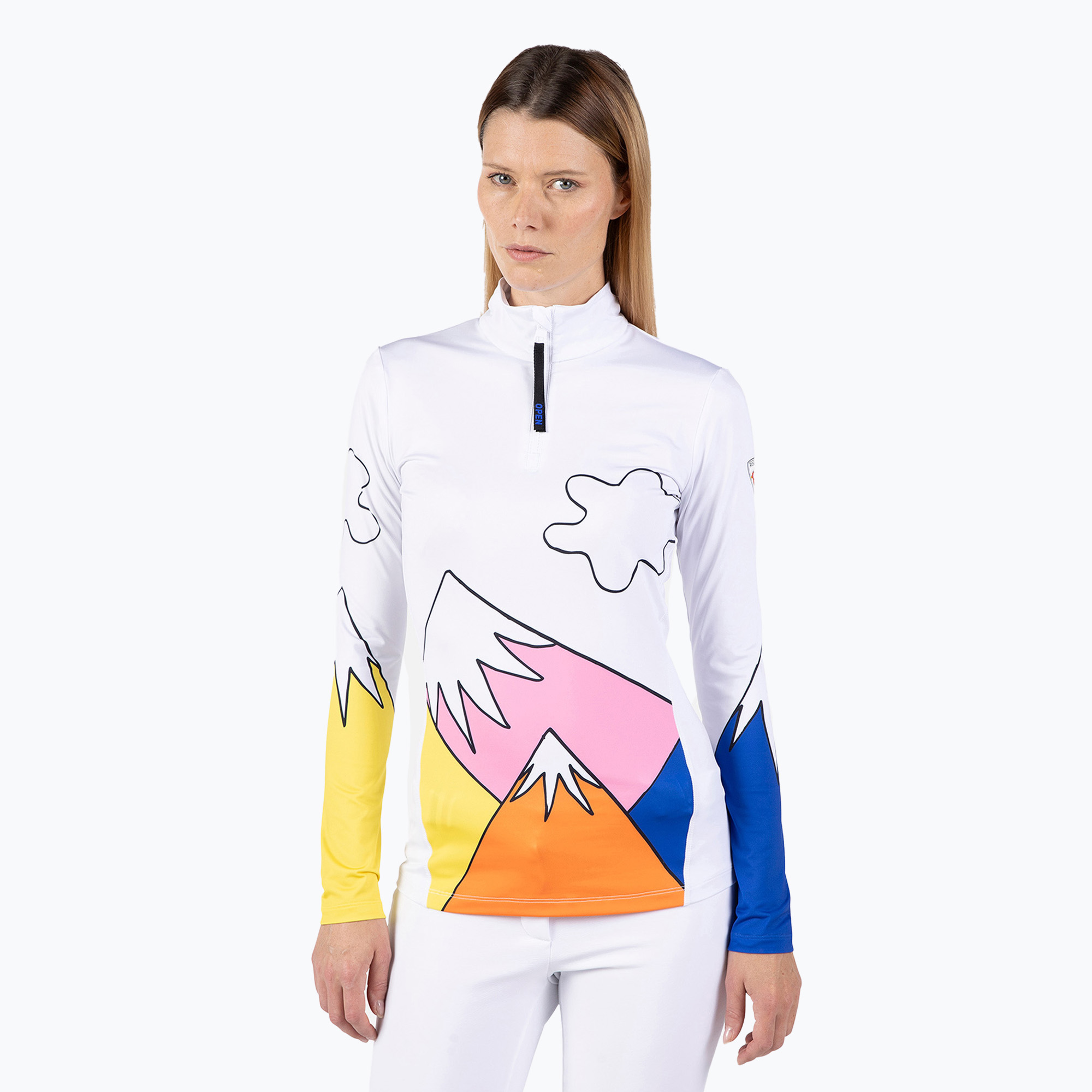 Ski Sweatshrit Hoodie Damen Rossignol Booster 1/2 Zip Top white (Booster 1/2 Zip Top RLNWL17_100)