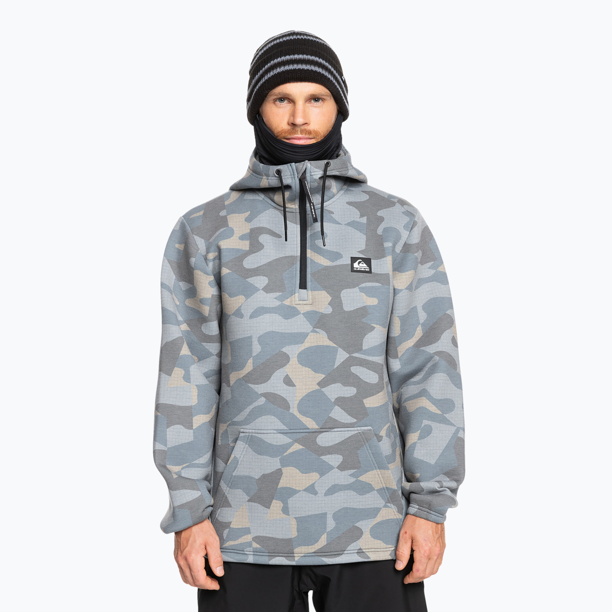 Snowboard Hoodie Herren Quiksilver Shredder Hoodie puzzle camo ice flow (Shredder Hoodie EQYFT04982-SEF3)