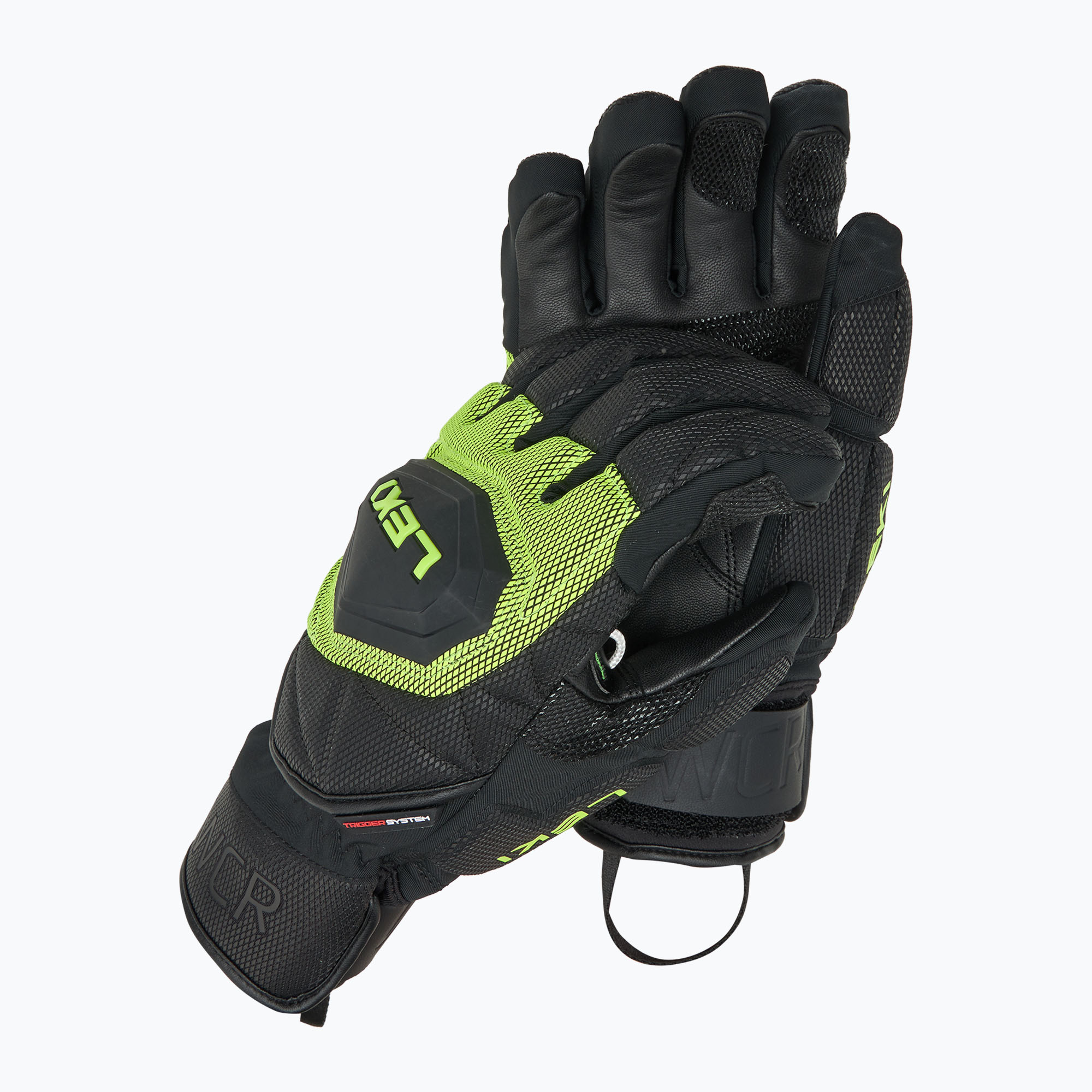Skihandschuhe Herren LEKI WCR Coach 3D black/ ice lemon (WCR Coach 3D 654803301)
