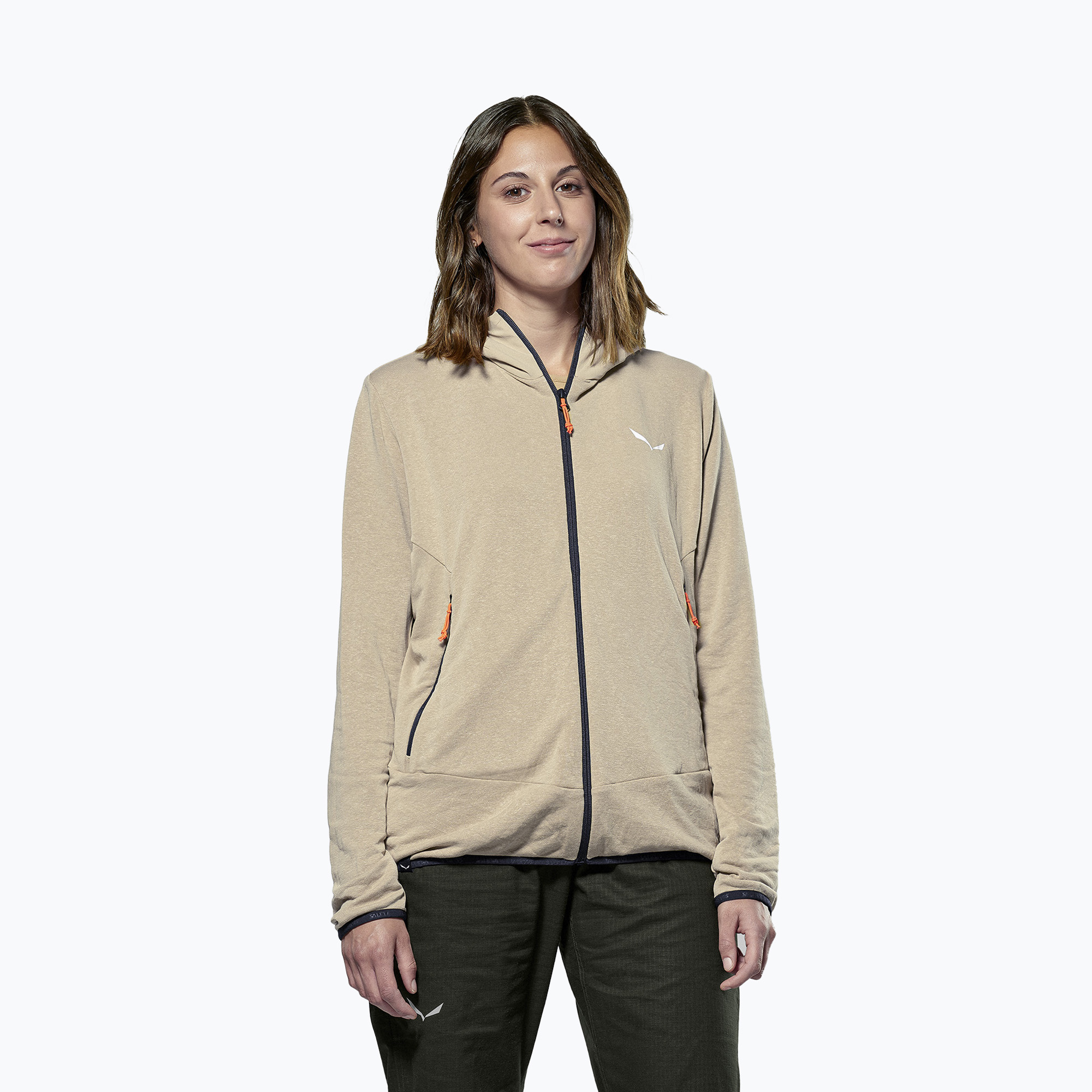 Salewa Damen Trekking Sweatshirt Agner Hemp 2 Hooded Treibsand
