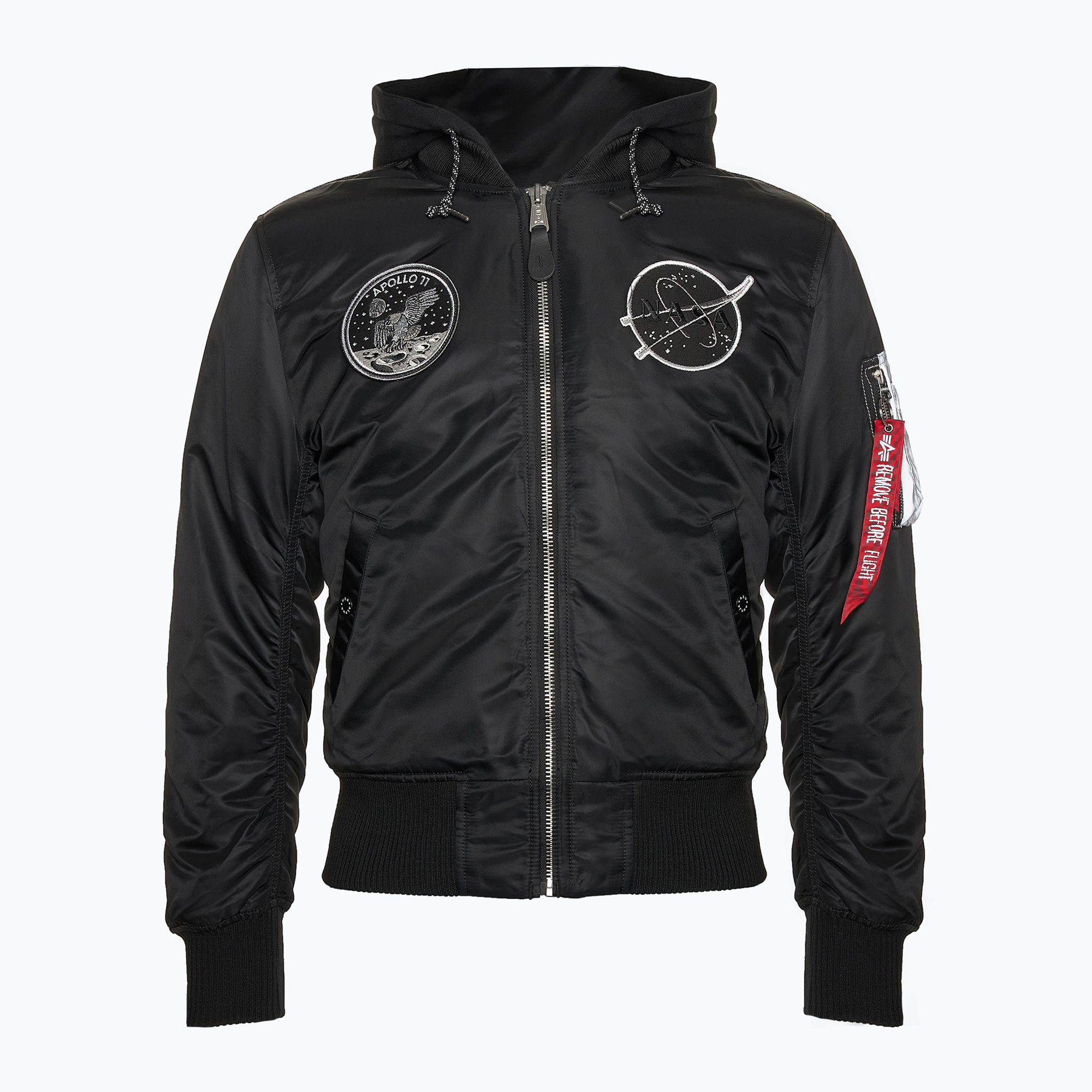 Herren Alpha Industries MA-1 VF Hood Dark Side schwarz / reflektierende Jacke (MA-1 VF Hood Dark Side 108108285)