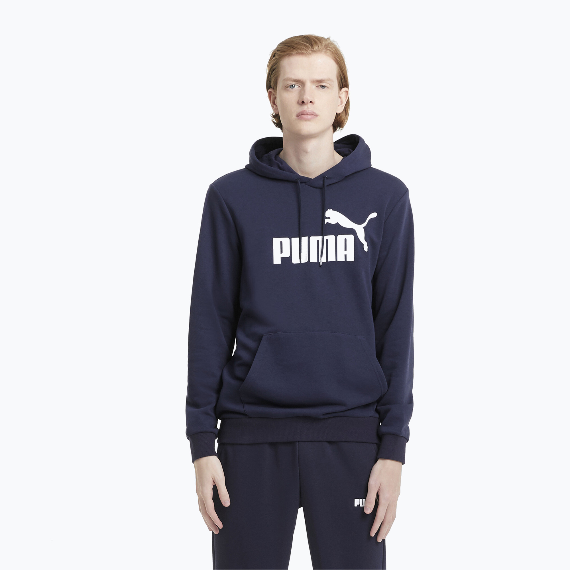 Herren Hoodie Sweatshirt PUMA Essentials Big Logo Hoodie TR peacoat (Essentials Big Logo Hoodie TR 586688)
