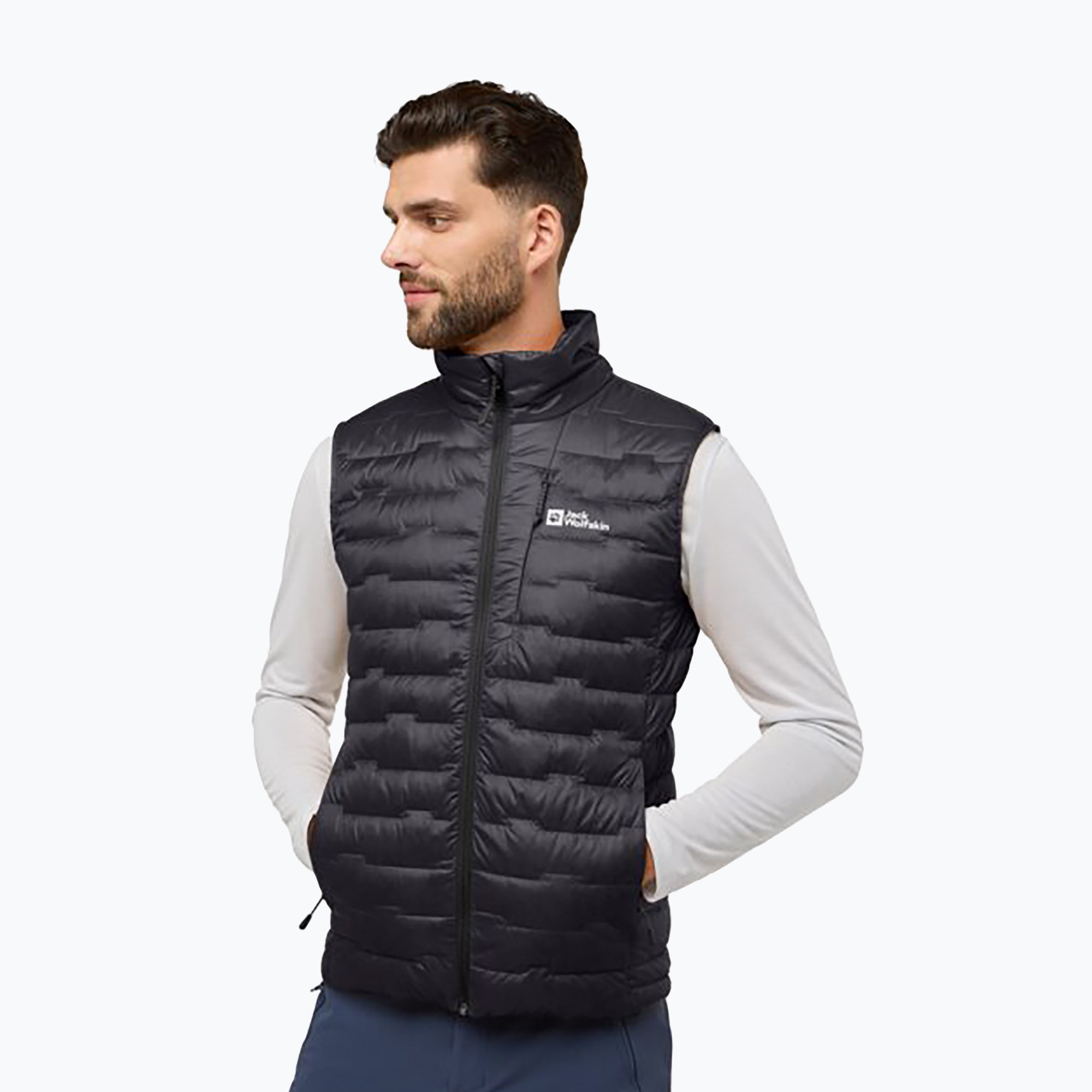 Herren Jack Wolfskin Passamani Down phantom Trekking Jacke ohne Ärmel (Passamani Down A61840_6350_A08)