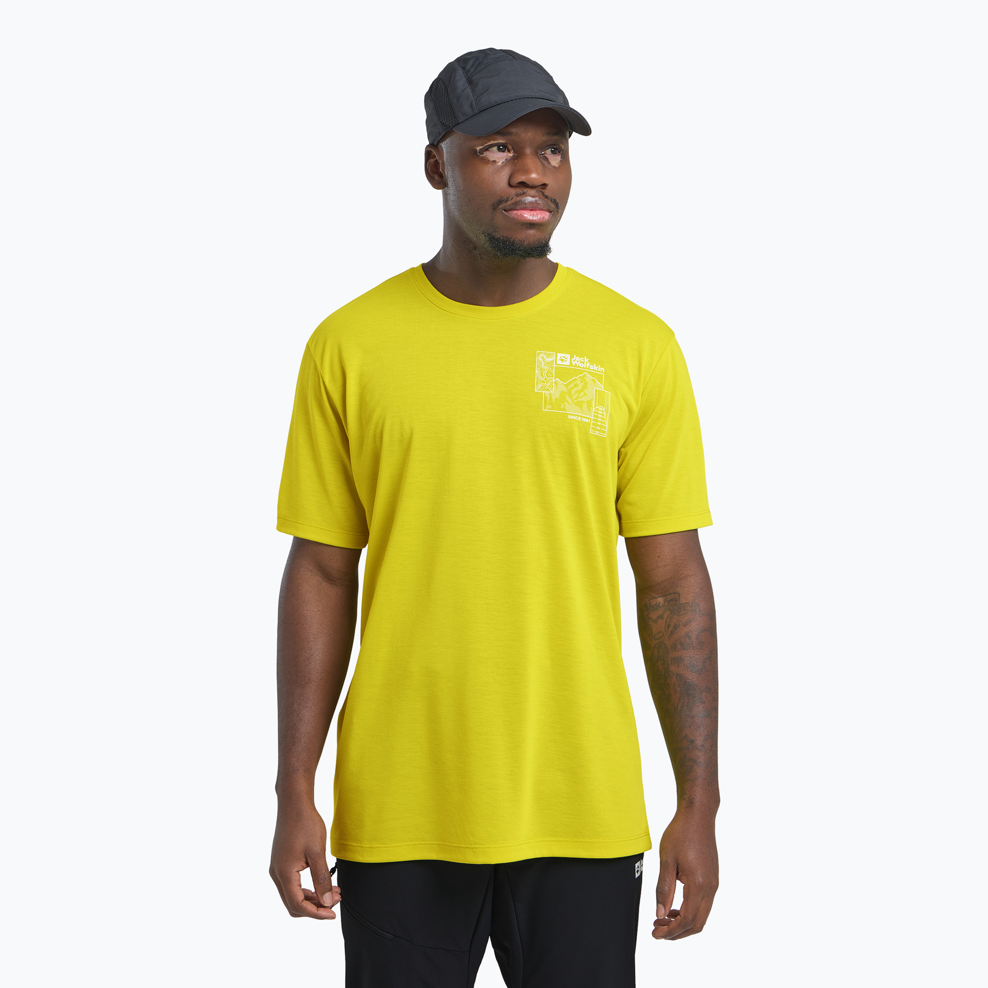 Trekking-Shirt Herren Jack Wolfskin Vonnan Graphic explore chartreuse (Vonnan Graphic A62314_T0232)