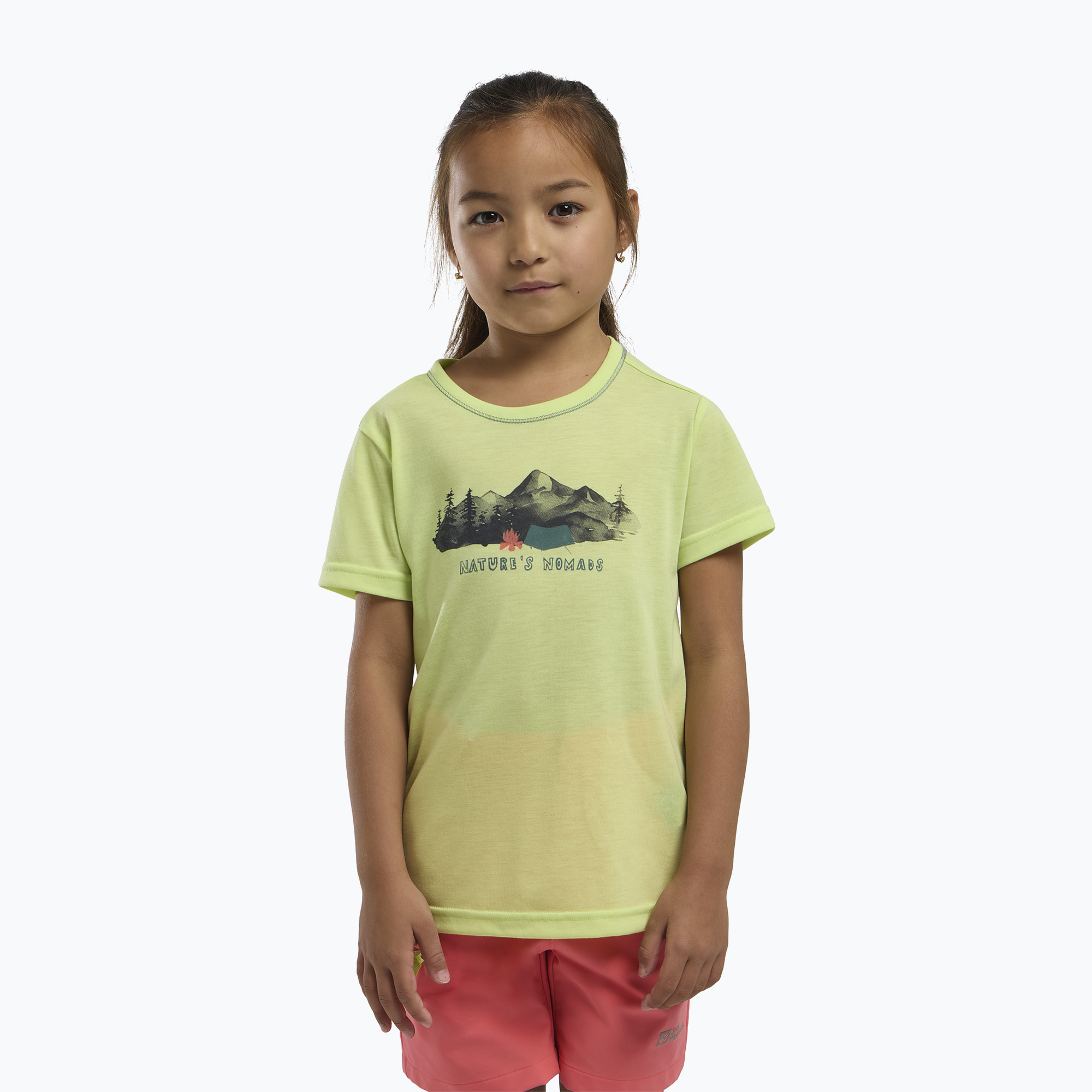 Shirt Kinder Jack Wolfskin Hiking Graphic T print cool matcha (Hiking Graphic T A64183_T0216)