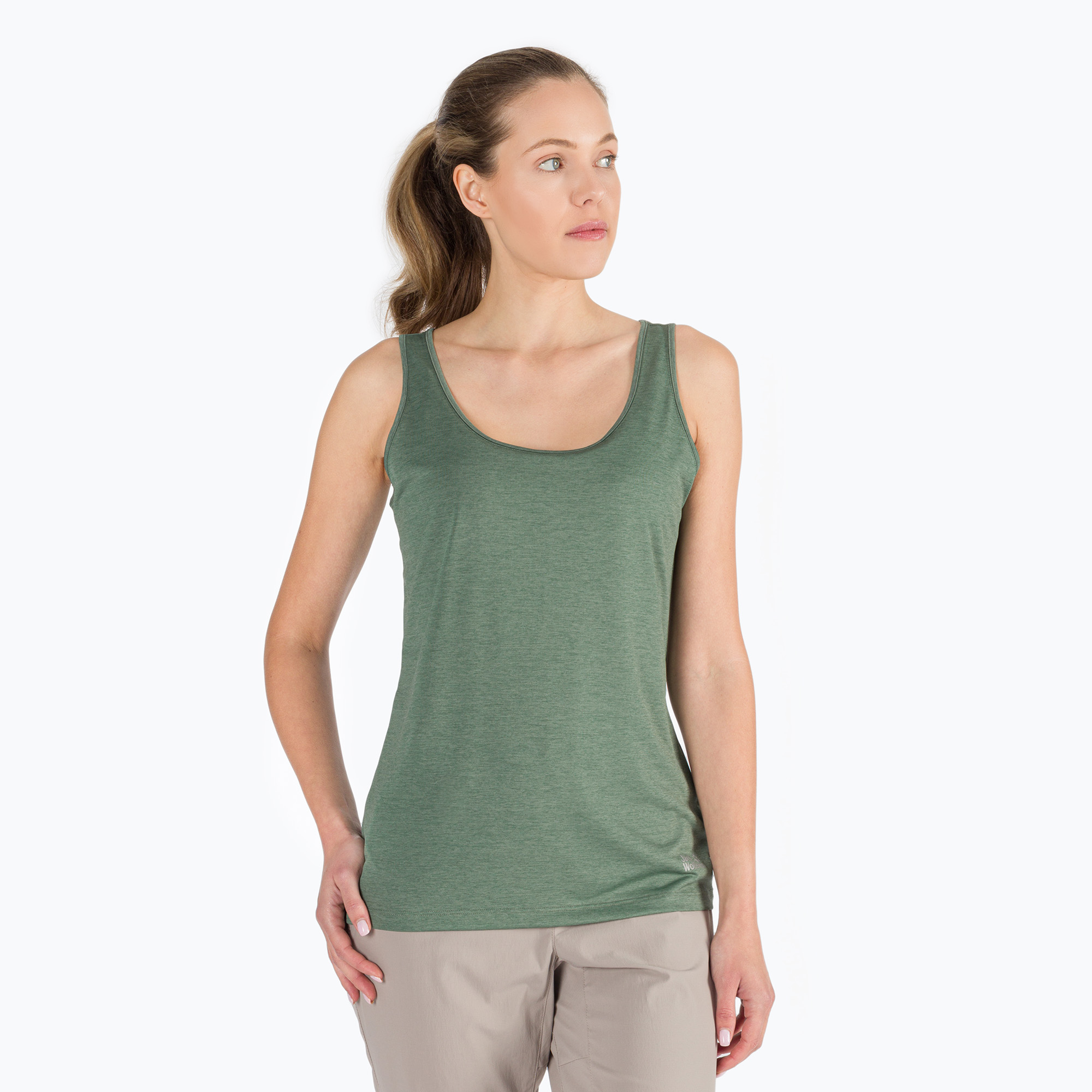 Jack Wolfskin Damen-Trekking-T-Shirt Pack & Go Tank grün 1807282_4311 (Pack & Go Tank 1807282_4311)