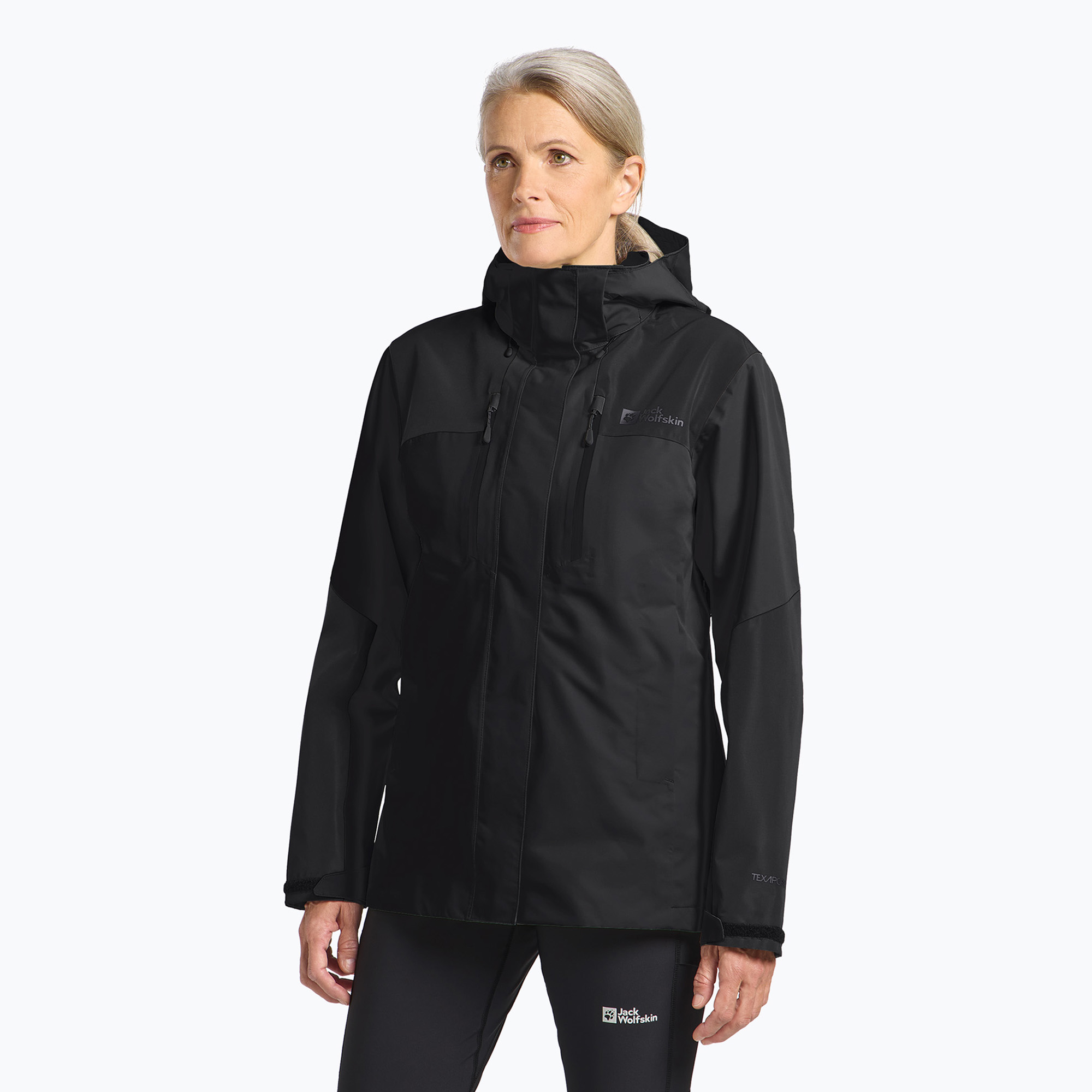 Jack Wolfskin Jasper 2L schwarz Damen Regenjacke (Jasper 2L 1116541_6000)