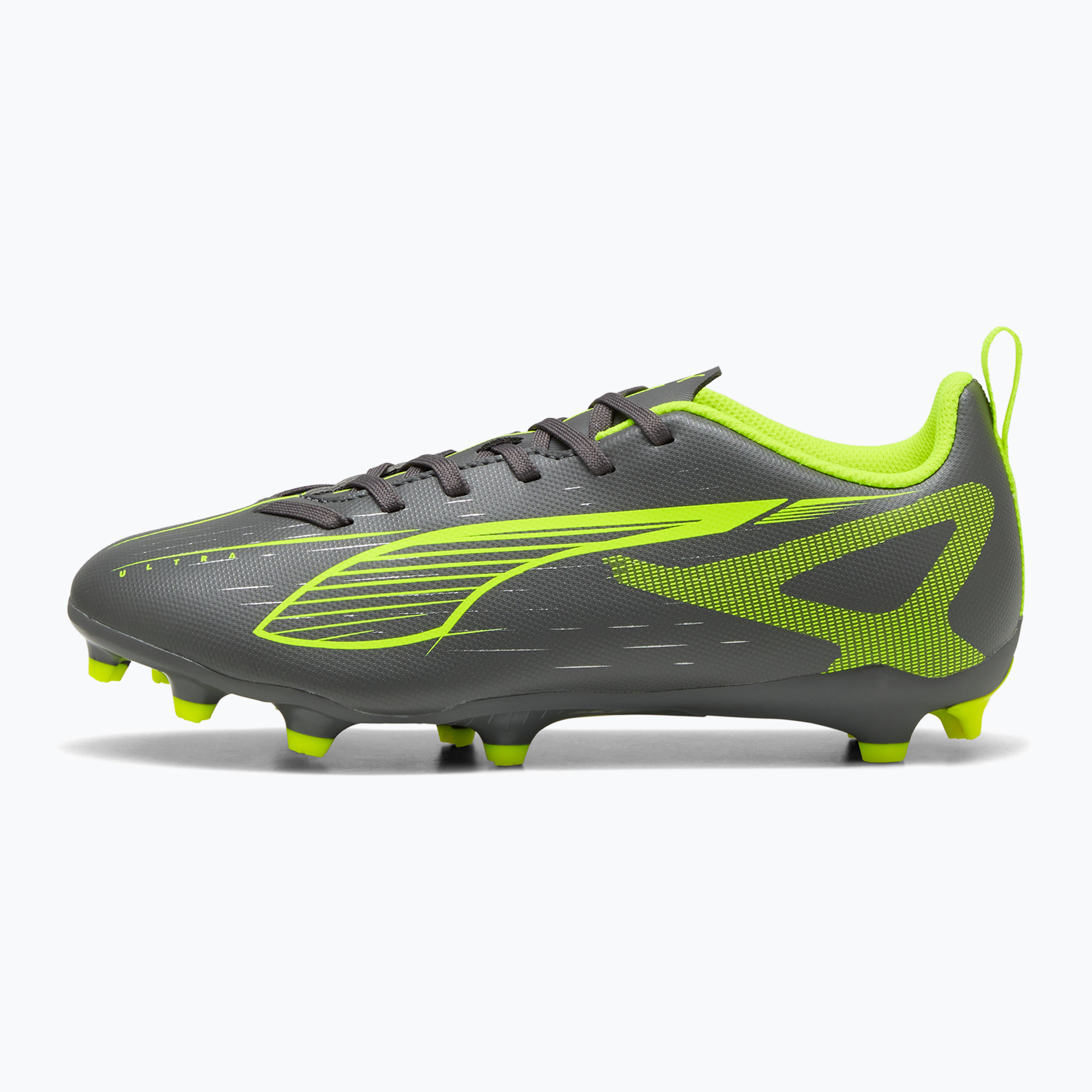 Fußballschuhe Kinder PUMA Ultra 5 Play FG/AG Jr matte aged silver/yellow alert/puma aged silver (Ultra 5 Play FG/AG Jr 108170 03)