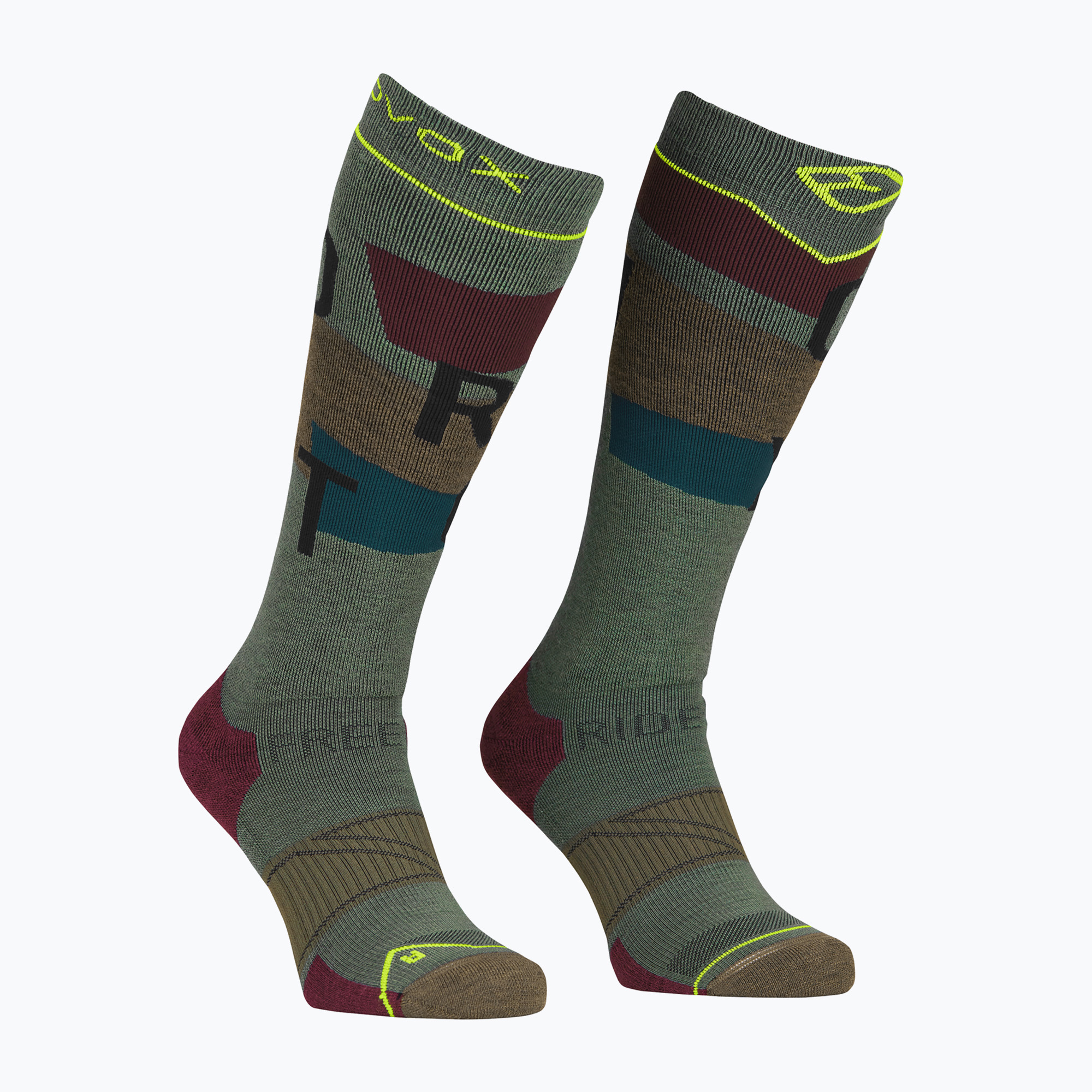 Skisocken Herren ORTOVOX Freeride Long Socks Cozy wild herbs (Freeride Long Socks Cozy 5440100009)