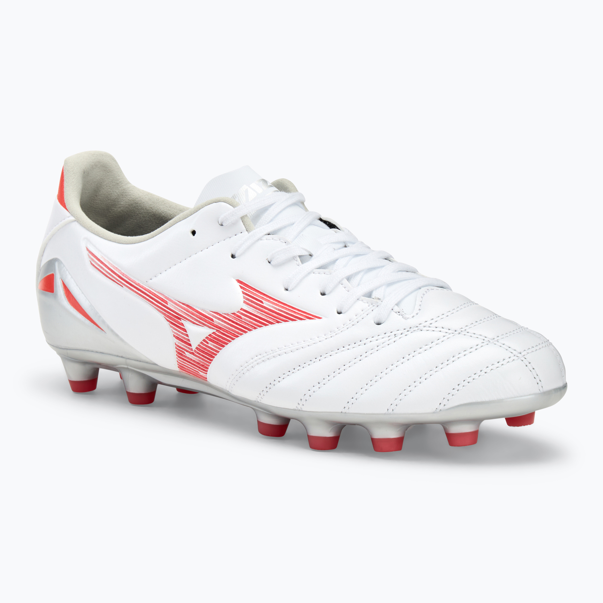 Herren Mizuno Morelia Neo IV Pro MD Fußballschuhe weiß / leuchtend rot / hot coral (Morelia Neo IV Pro MD P1GA243460)