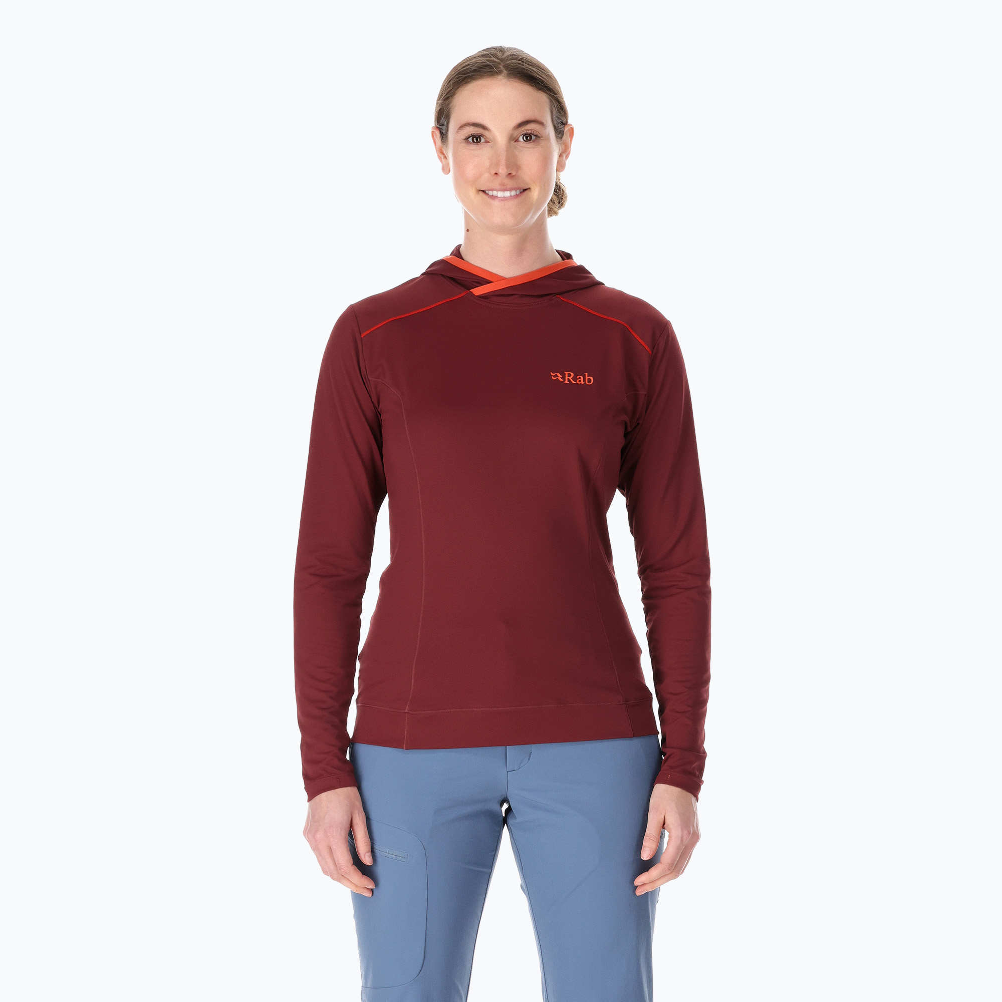 Trekking Hoodie Damen Rab Force Hoody deep heather (Force Hoody QBL-10-DEH)
