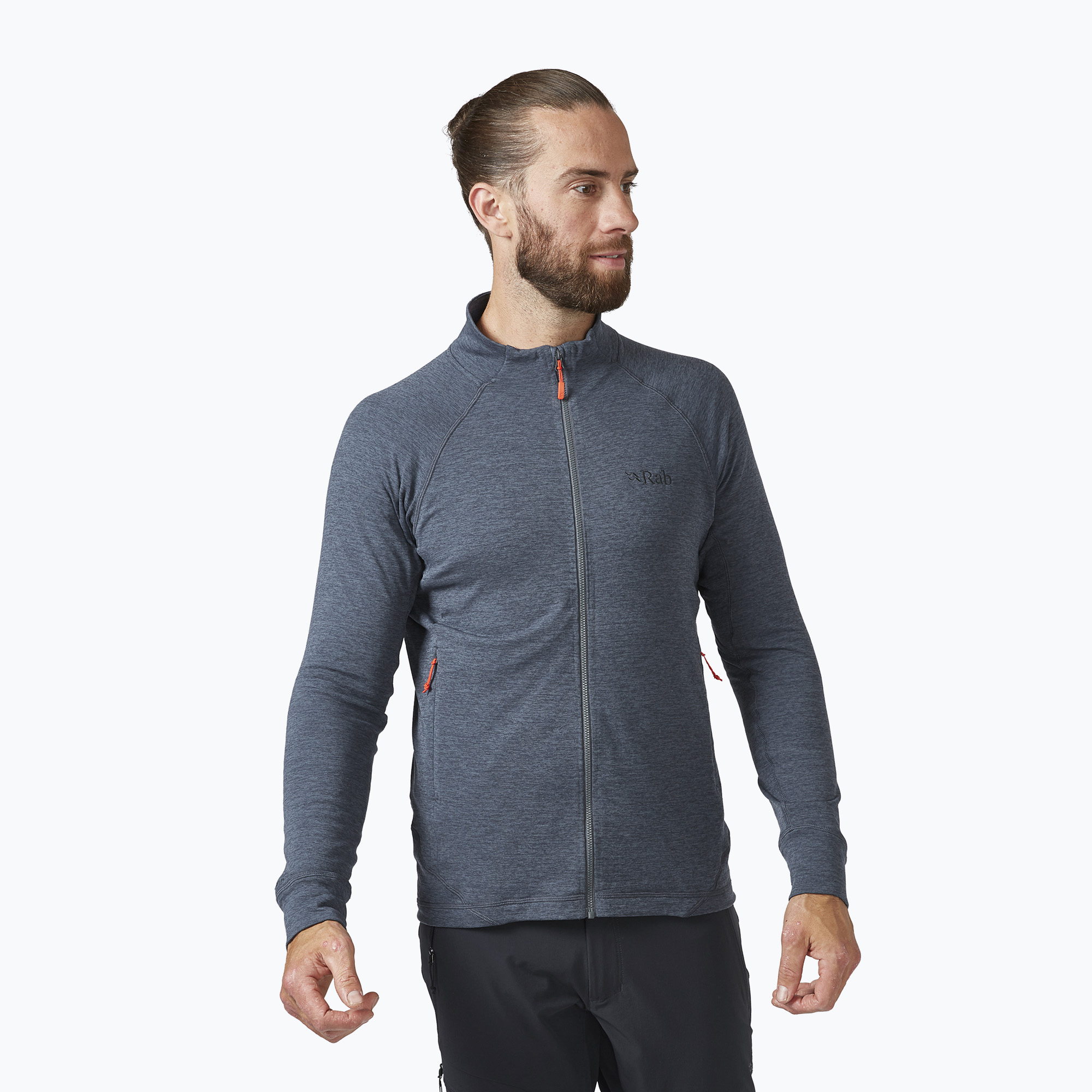 Sweatshrit Hoodie Trekking Herren Rab Nexus steel (Nexus QFF-72-STE)