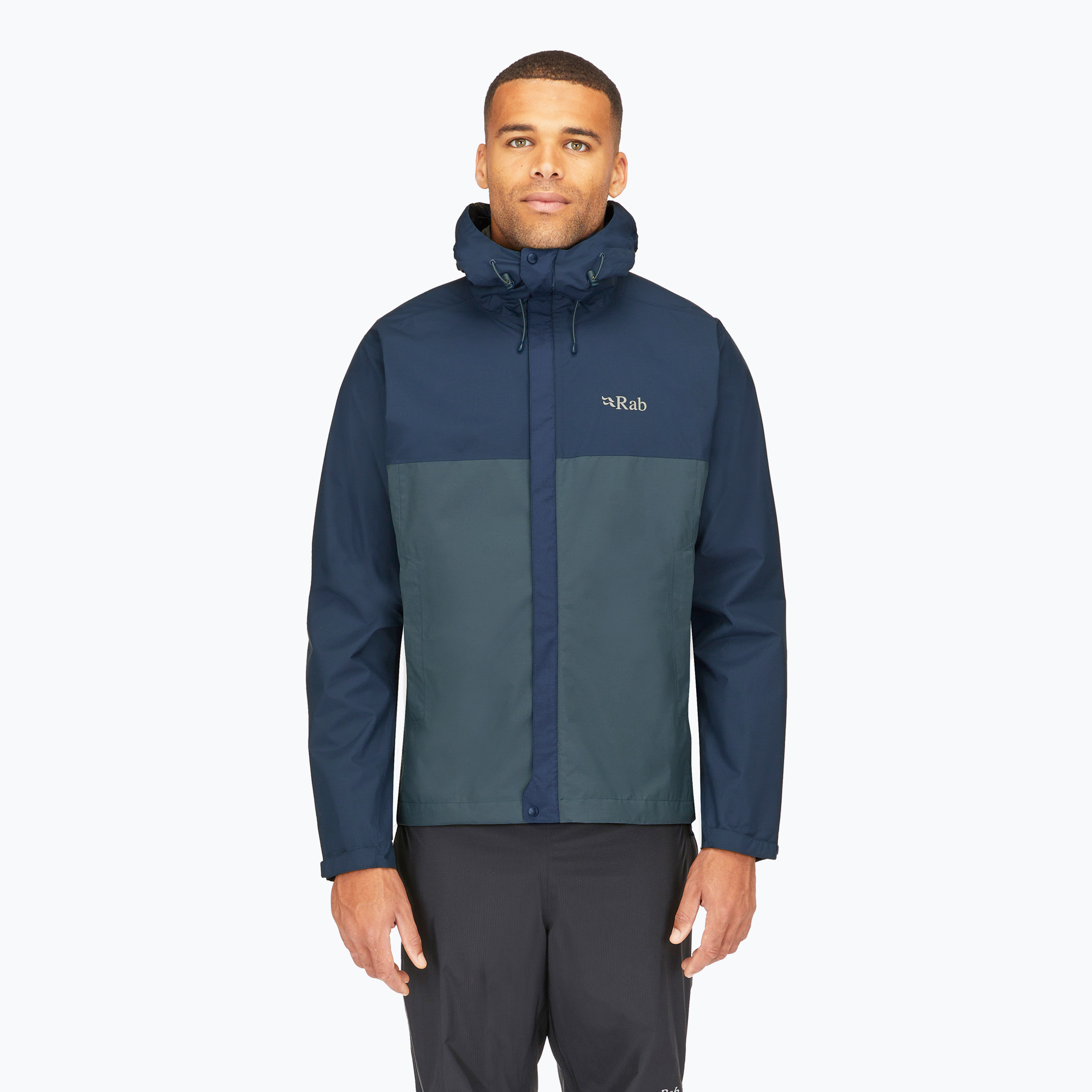 Regenjacke Herren Rab Downpour Eco tempest blue/orion blue (Downpour Eco QWG-82-TBO)