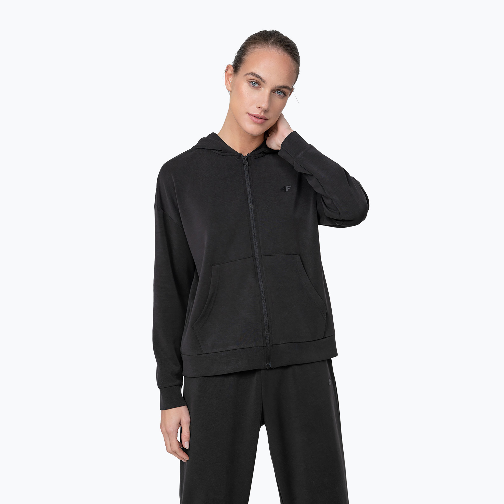 Damen Yoga-Sweatshirt 4F H4Z22-BLD041 schwarz (H4Z22-BLD041)
