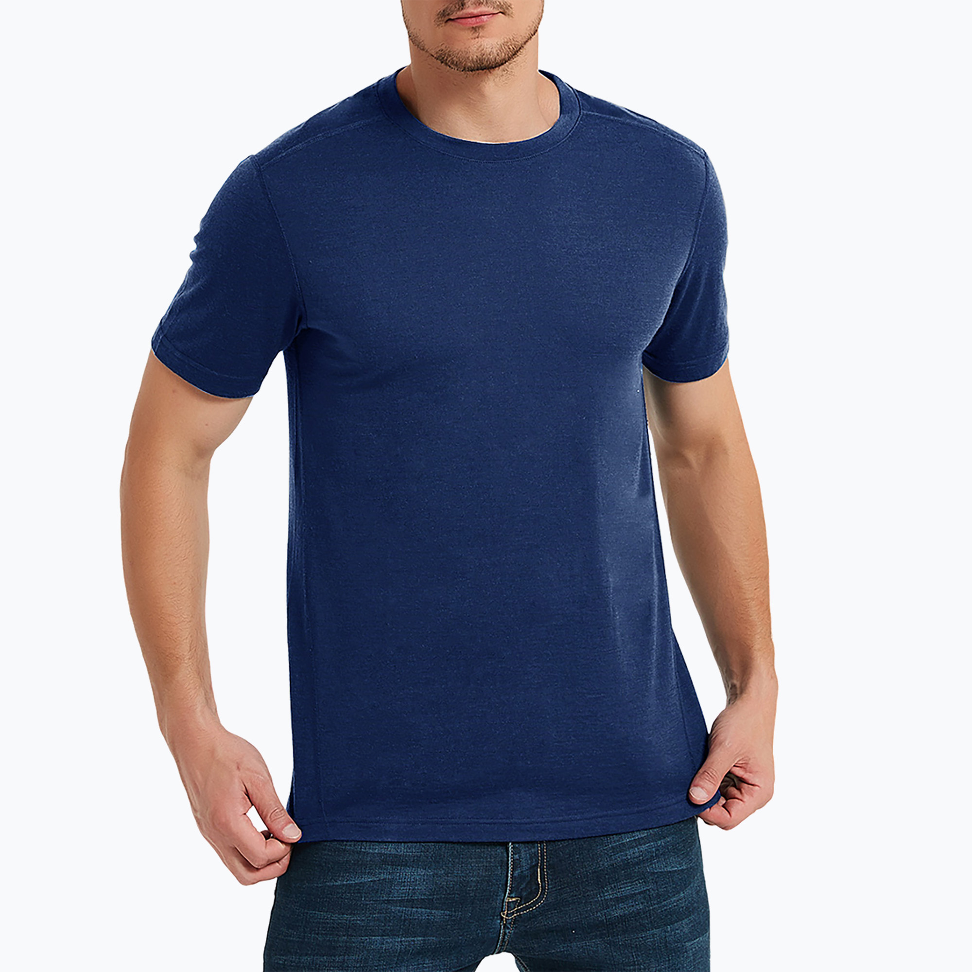 Funktionsshirt Herren WOOLCANO Merino 100% TEE0546 Dunkelblau (Merino 100% TEE0546 WLC-B5AP01-NAV)