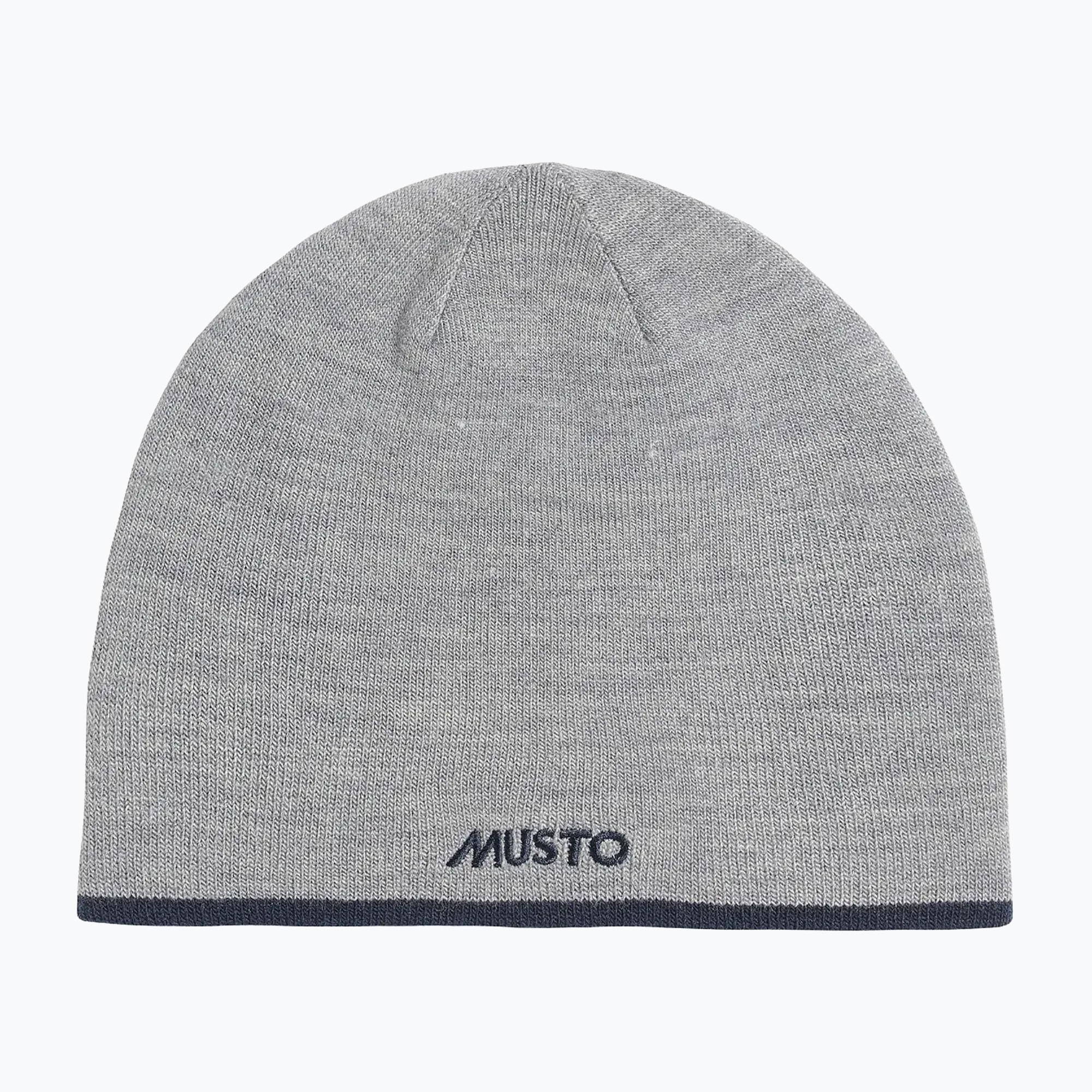 Mütze Cap Musto Reversible Beanie grey melange/ navy