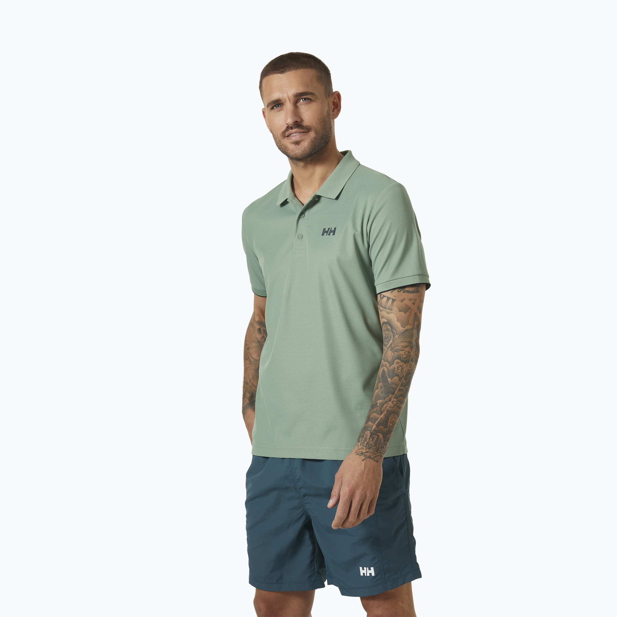Herren Helly Hansen Ocean Poloshirt Kaktus (Ocean Polo 34207_489)