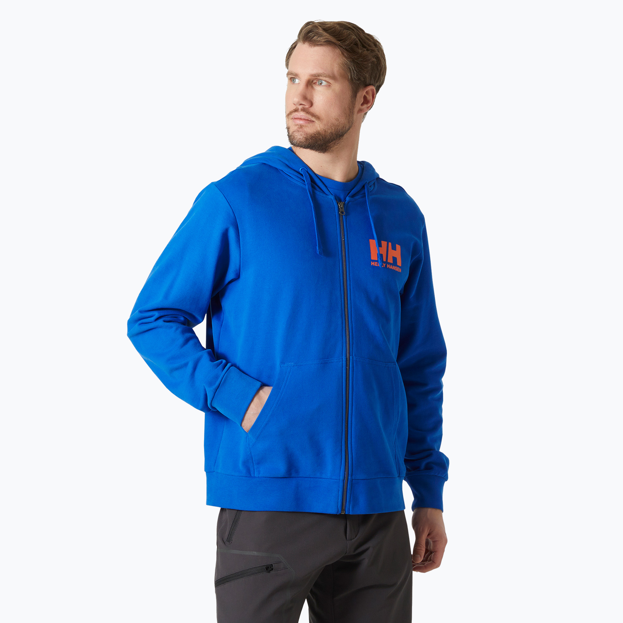 Herren Helly Hansen HH Logo Full Zip Hoodie 2.0 cobalt 2.0 Sweatshirt (HH Logo Full Zip Hoodie 2.0 30393_543)