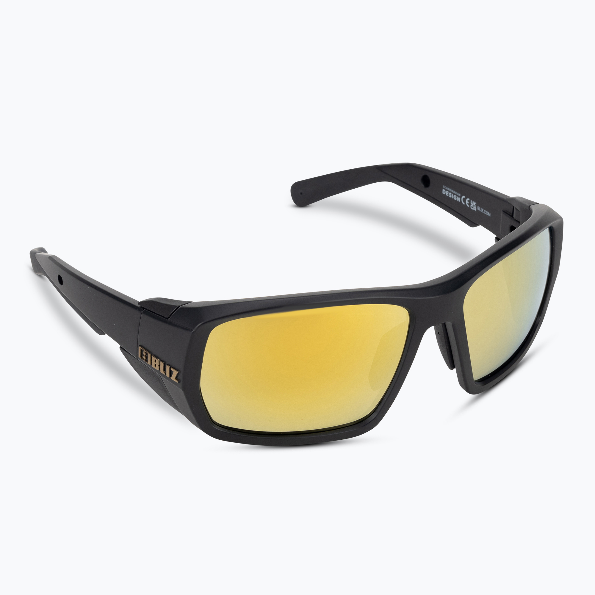 Bliz Peak S4 matt schwarz/braun gold Spiegel Radfahren Brille