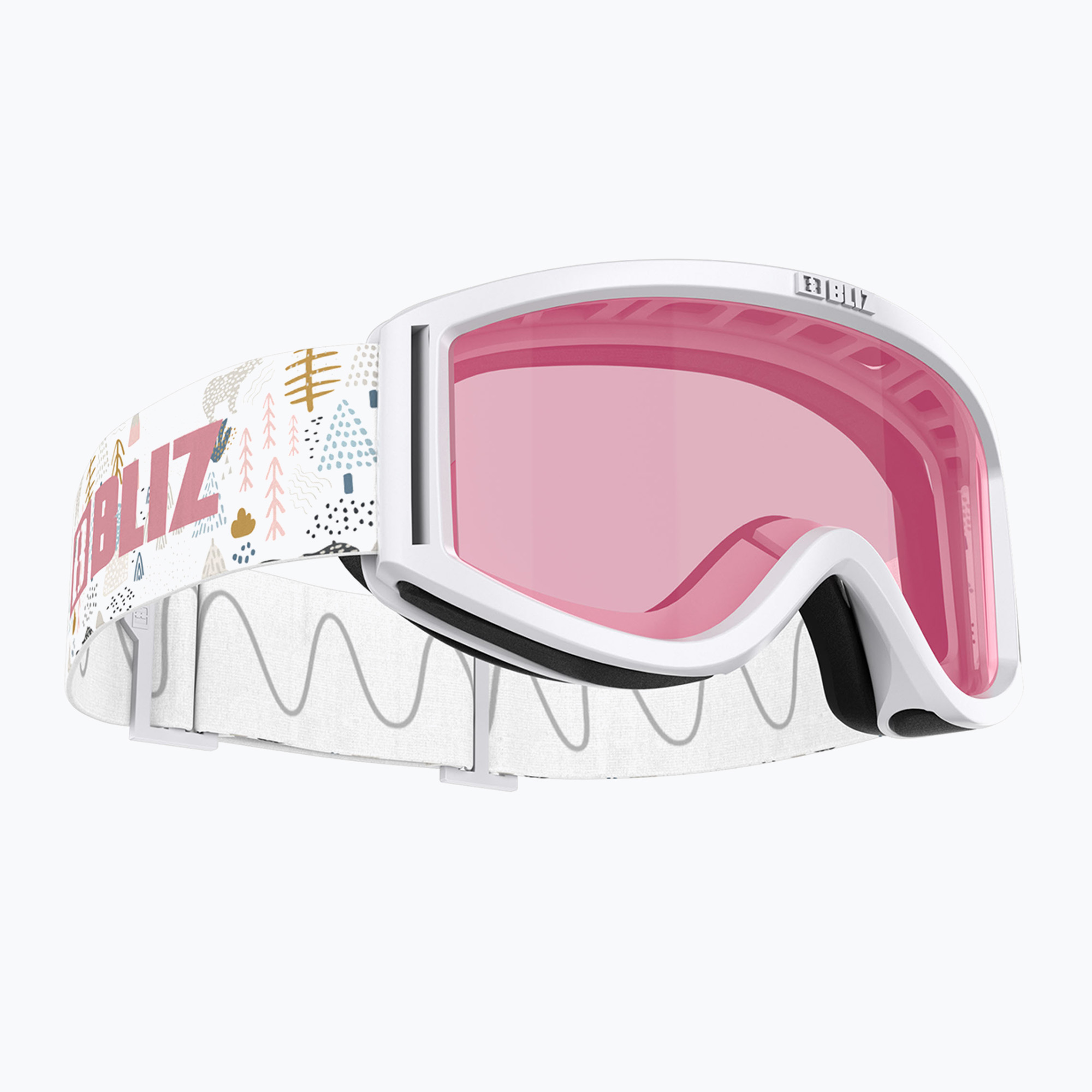 Skibrille Kinder Bliz Pixie Jr white/pink (Pixie Jr 0ZK8504-01 00)