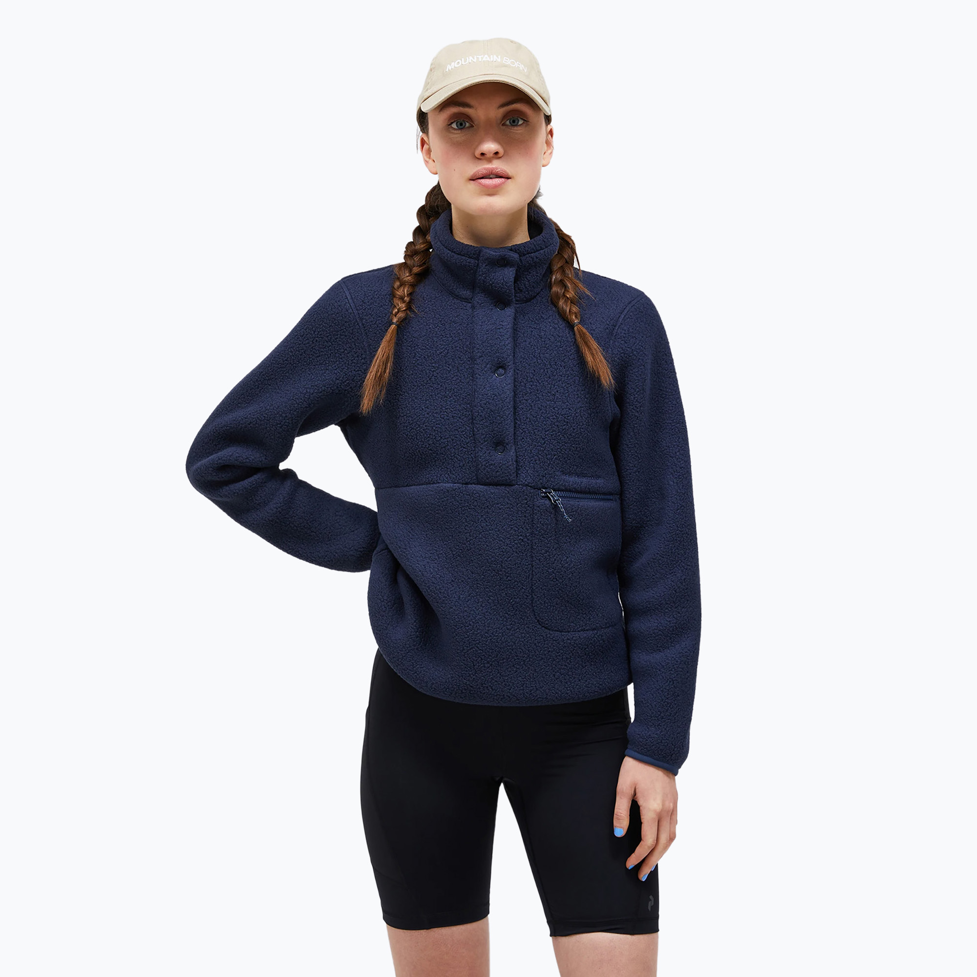 Damen Sweatshirt Hoodie Pullover Peak Performance Fleece W Fleece Snap T-Neck 2N3 neck (Fleece W Fleece Snap T-Neck 2N3 G78130090)