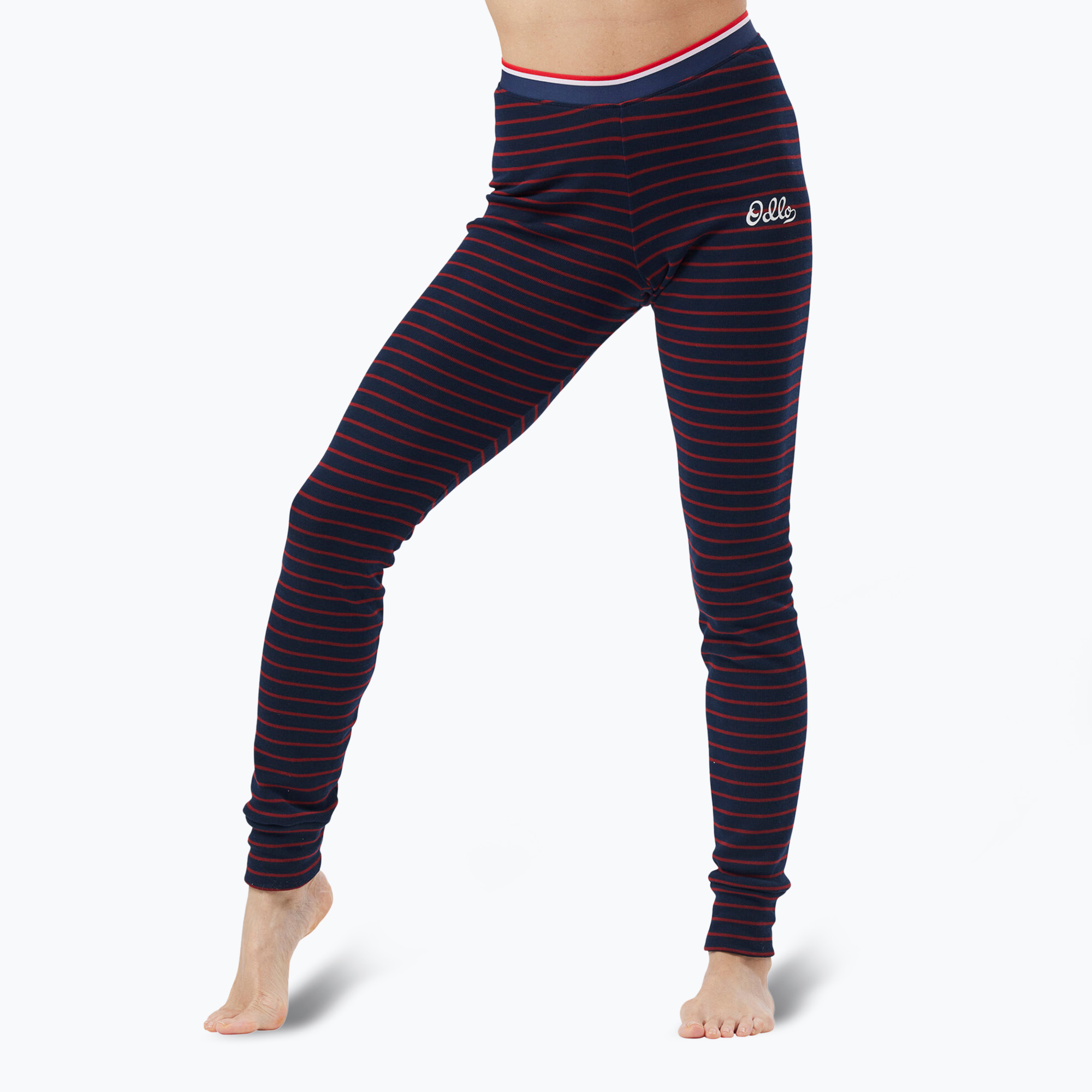 Thermoaktive Hose Damen ODLO Active Warm Originals Stripes Bl Bottom Long dark saphire (Active Warm Originals Stripes Bl Bottom Long 159281/21014)