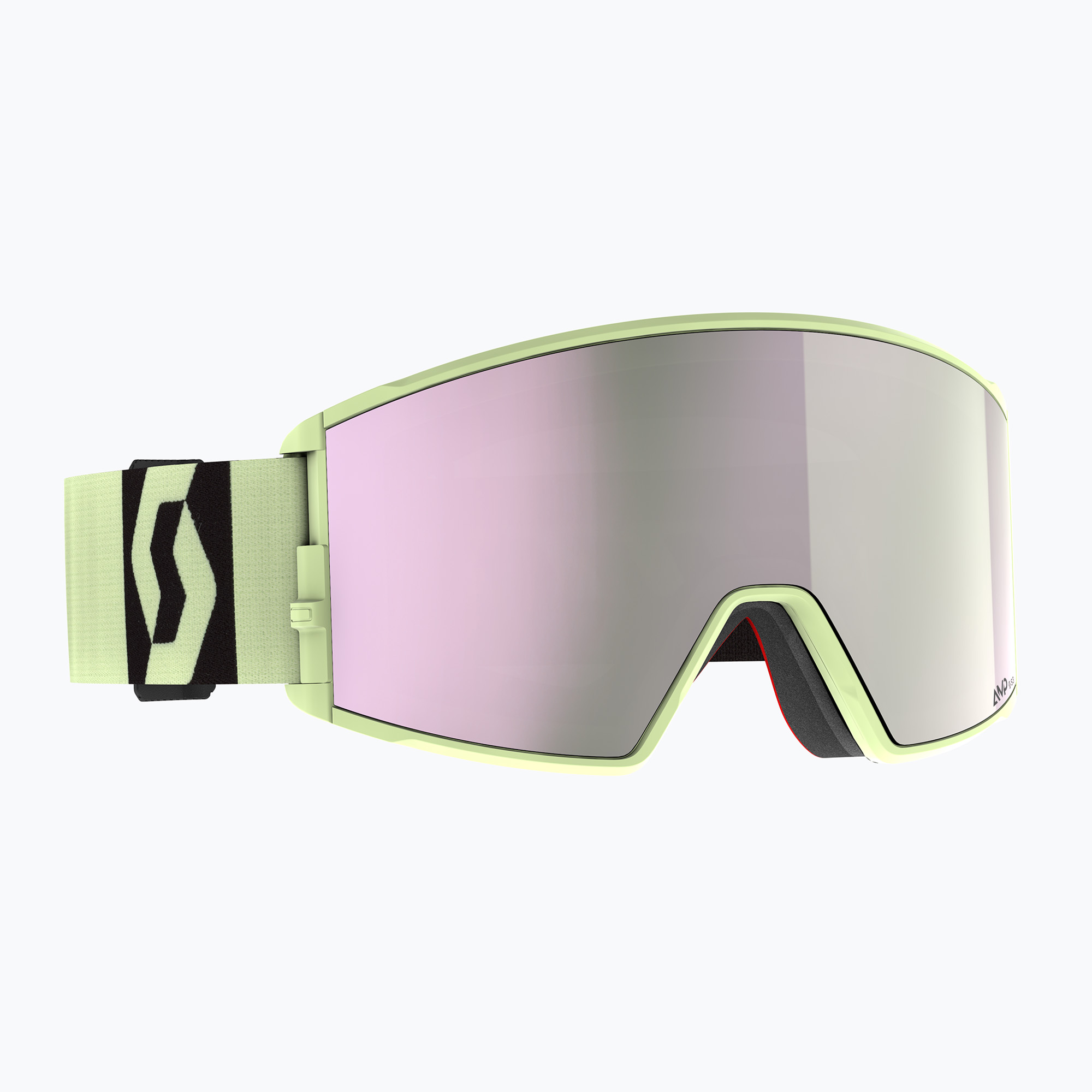Skibrille SCOTT React AMP Pro acid yellow/amp pro lavender chrome/amp pro green