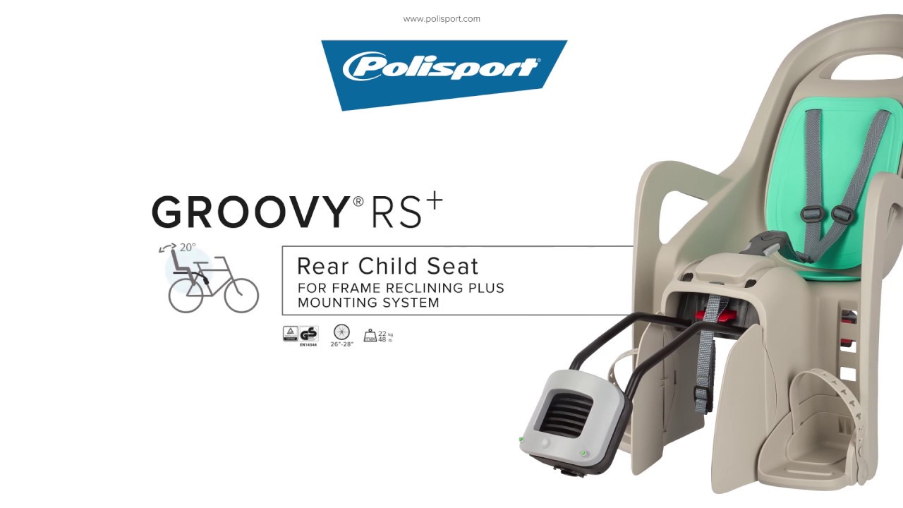 Polisport Groovy RS+ grün FO hinteren Rahmen Fahrradsitz 8640700009