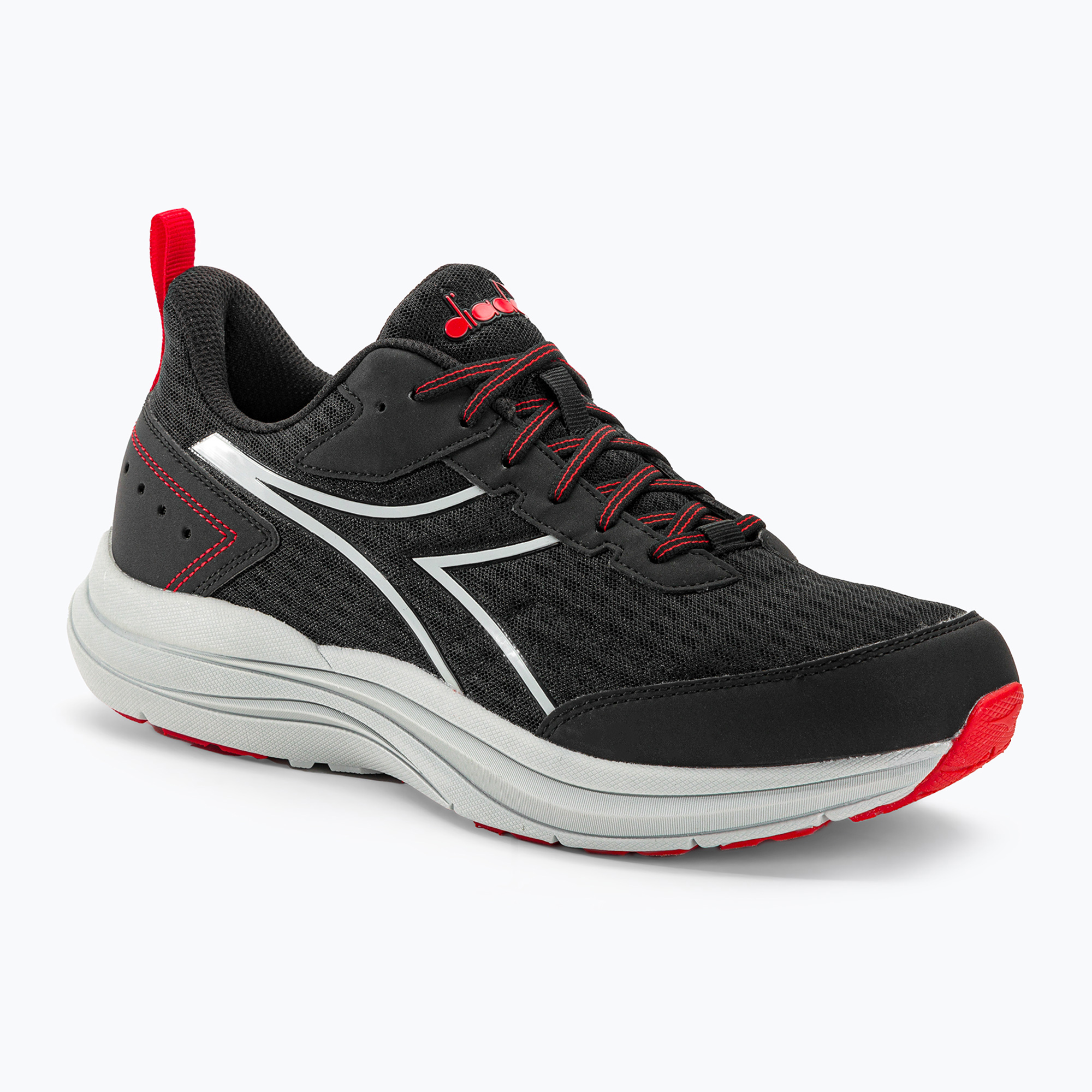 Diadora Snipe Herren Laufschuhe schwarz/silber/rot