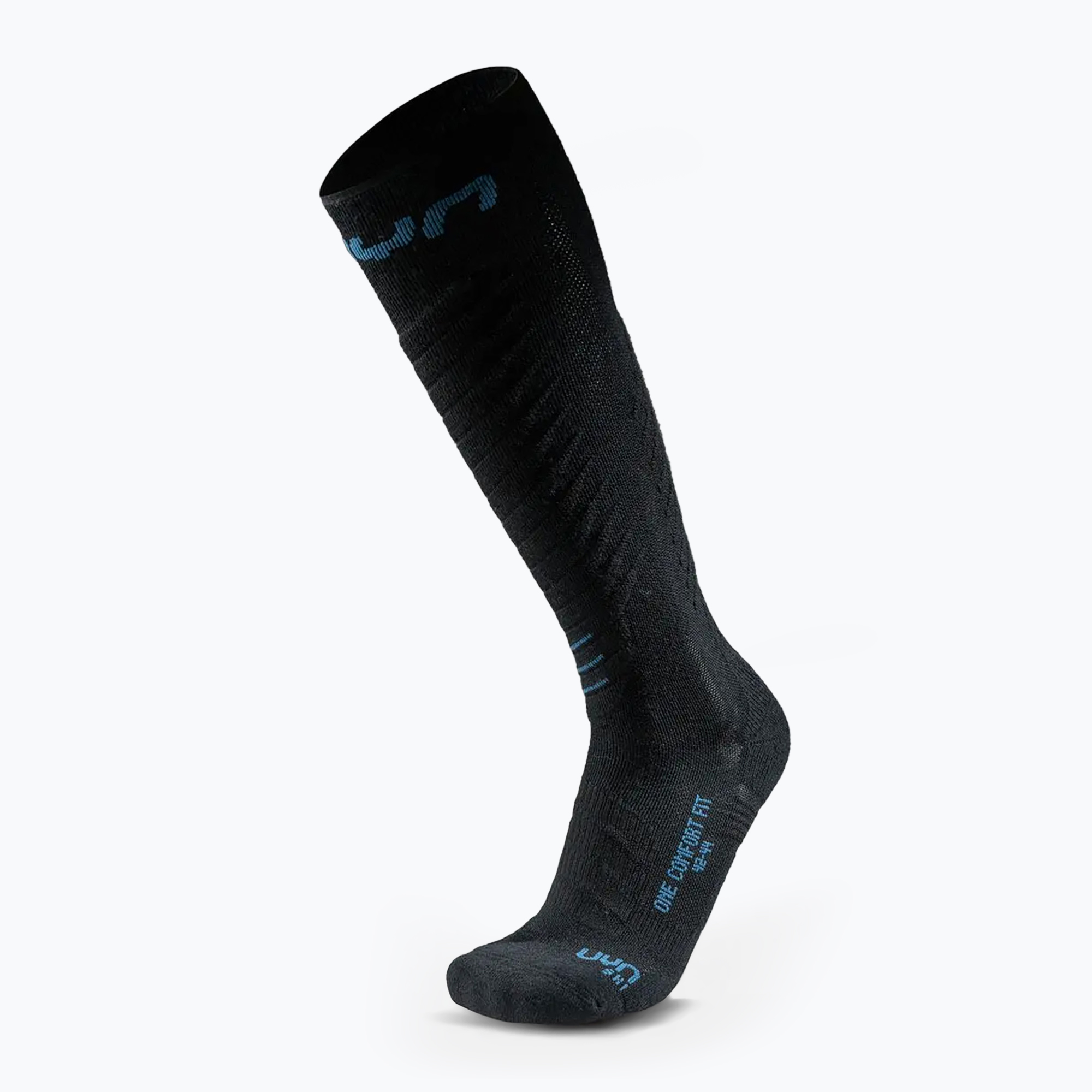 Skisocken Herren UYN Ski One Comfort Fit black/blue poseidon