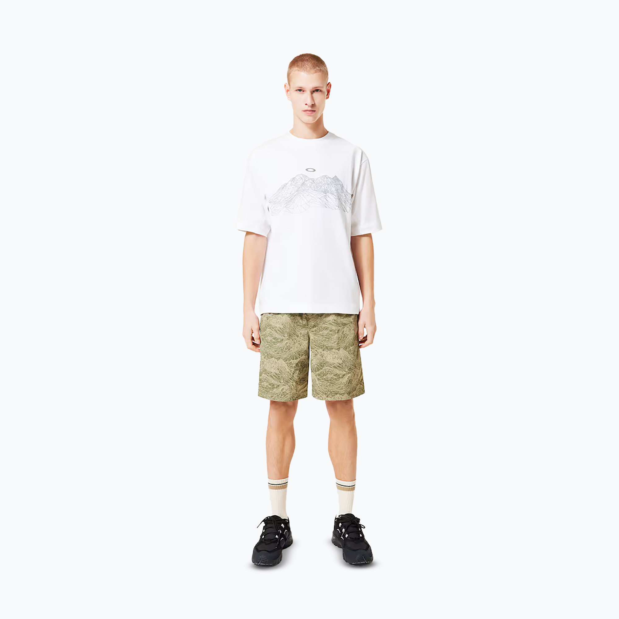 Herren Oakley verdrahtet Mtn Scape Tee weiß