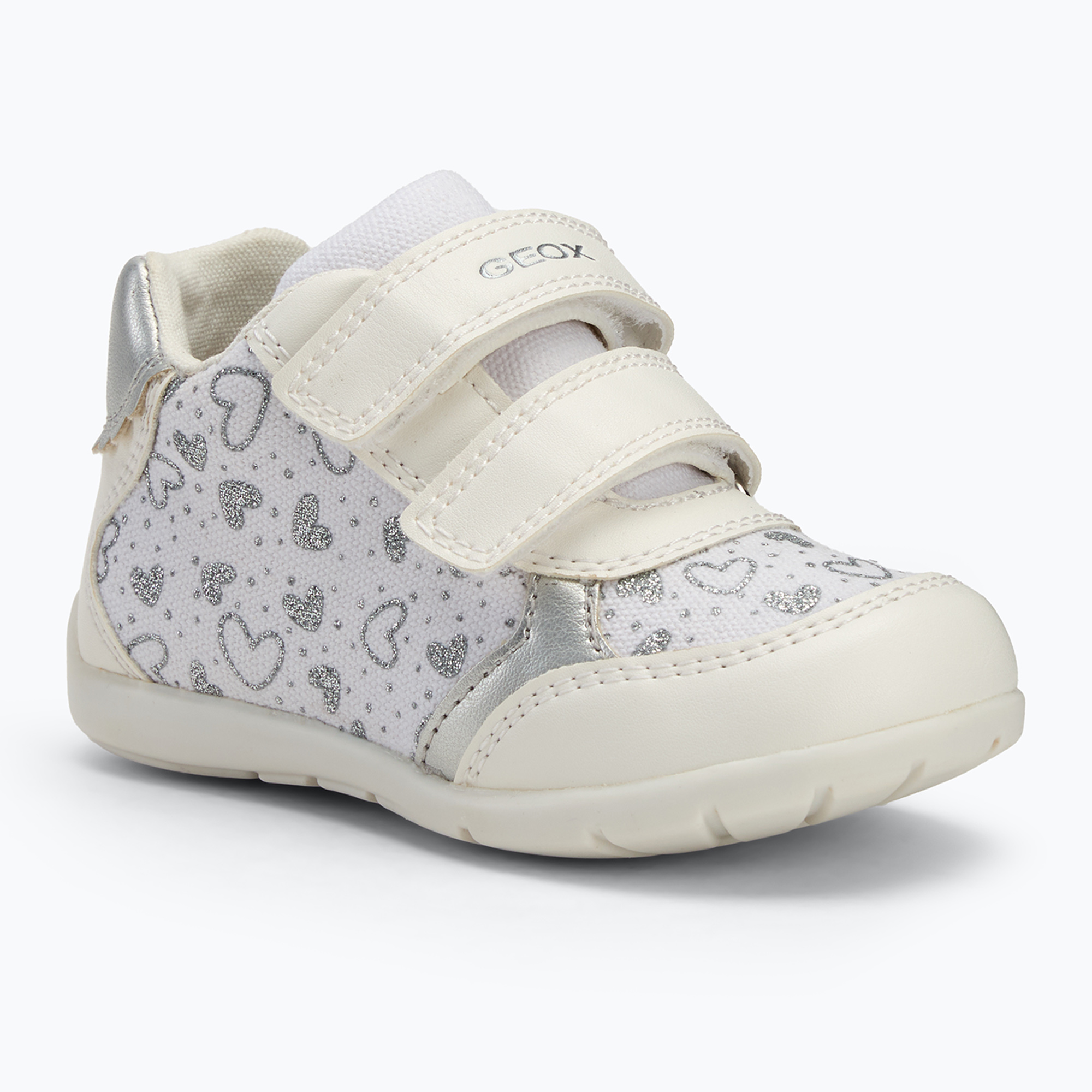 Geox Elthan weiß / silber Kinderschuhe (Elthan B451QB0AW54C0007)