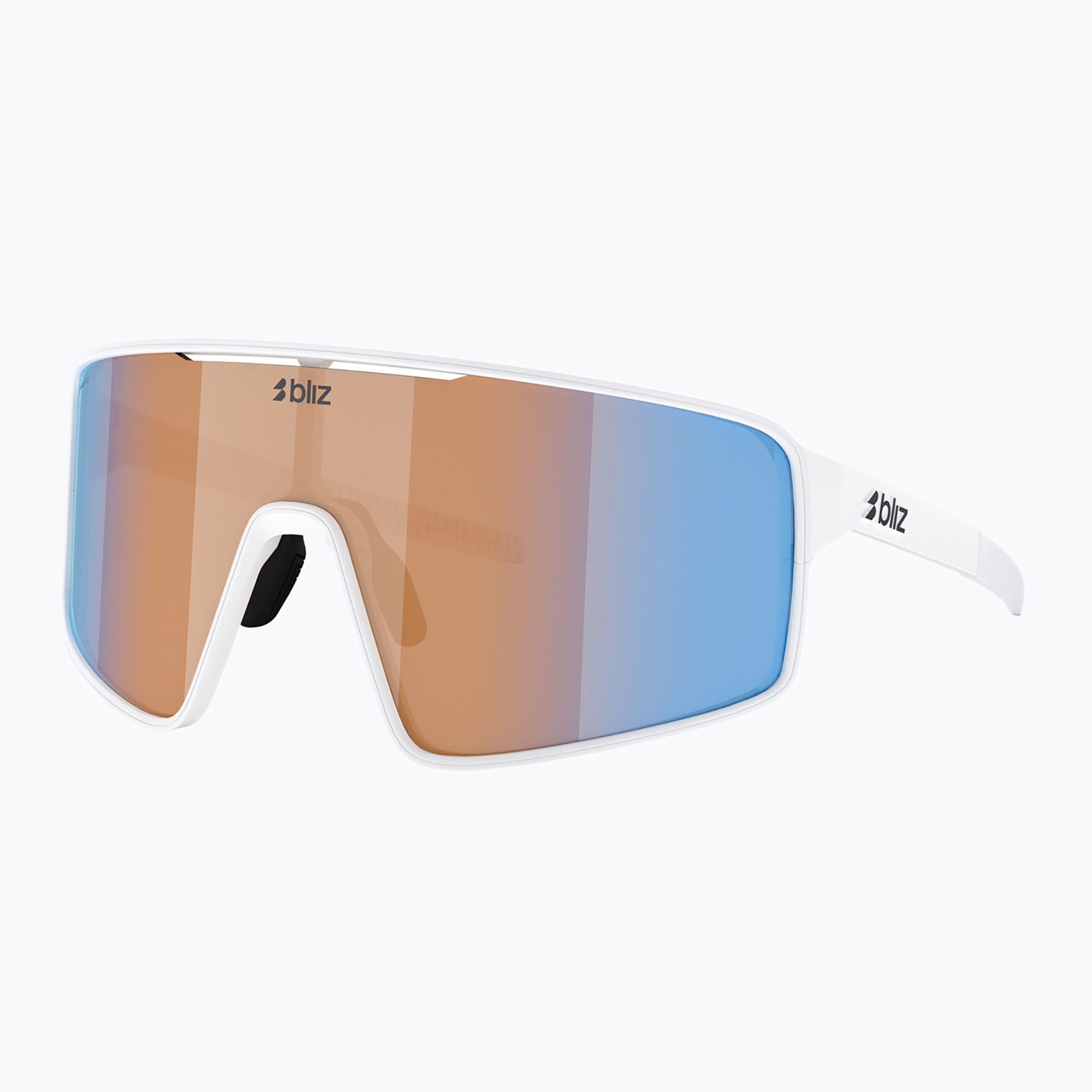 Bliz P001 Nano Optics Nordic Light matt weiß/koralle/orange blau multi Sonnenbrille (P001 Nano Optics Nordic Light 0ZB7015-10 42)