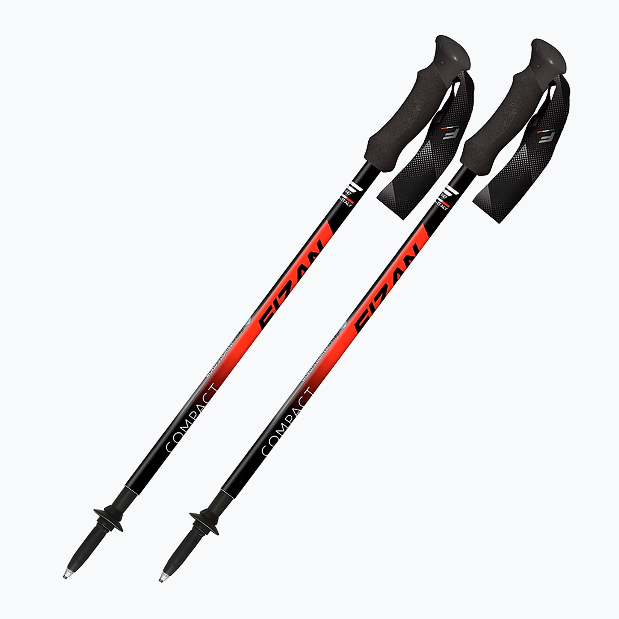 Fizan Compact rote Trekkingstöcke