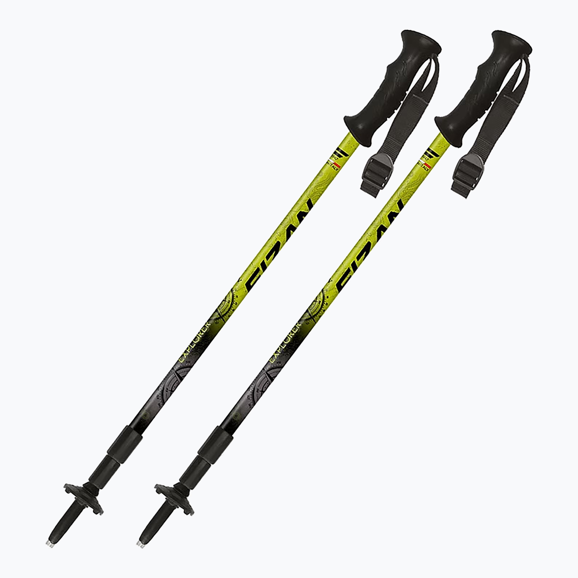 Fizan Explorer Trekkingstöcke lime/grau